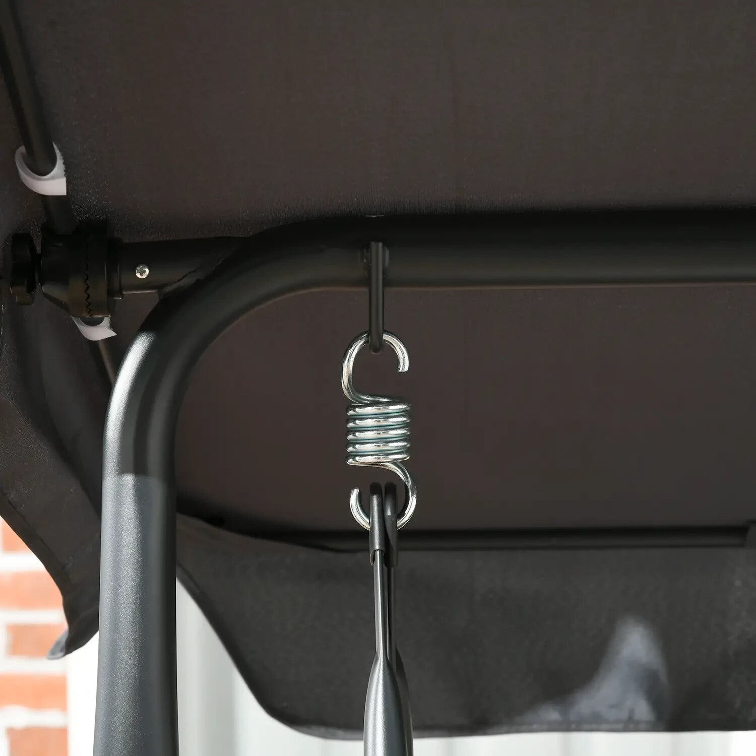 3 Seater Rattan Garden Swing Chair w/ Adjustable Canopy & Steel Frame for Patio - Home and Garden Furniture Shop - rustic - furniture