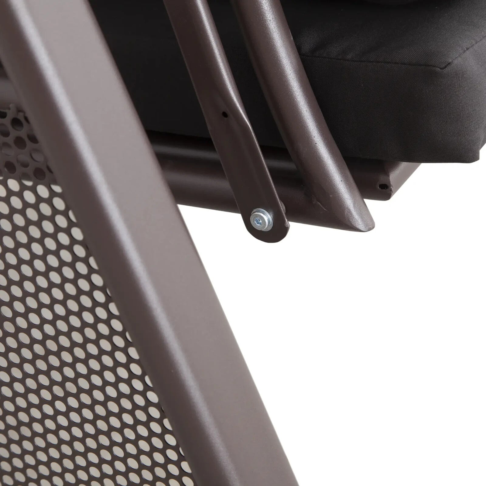 3 Seater Swing Hammock Chair Canopy and Cushions Garden Patio Bench Black - Home and Garden Furniture Shop - rustic - furniture