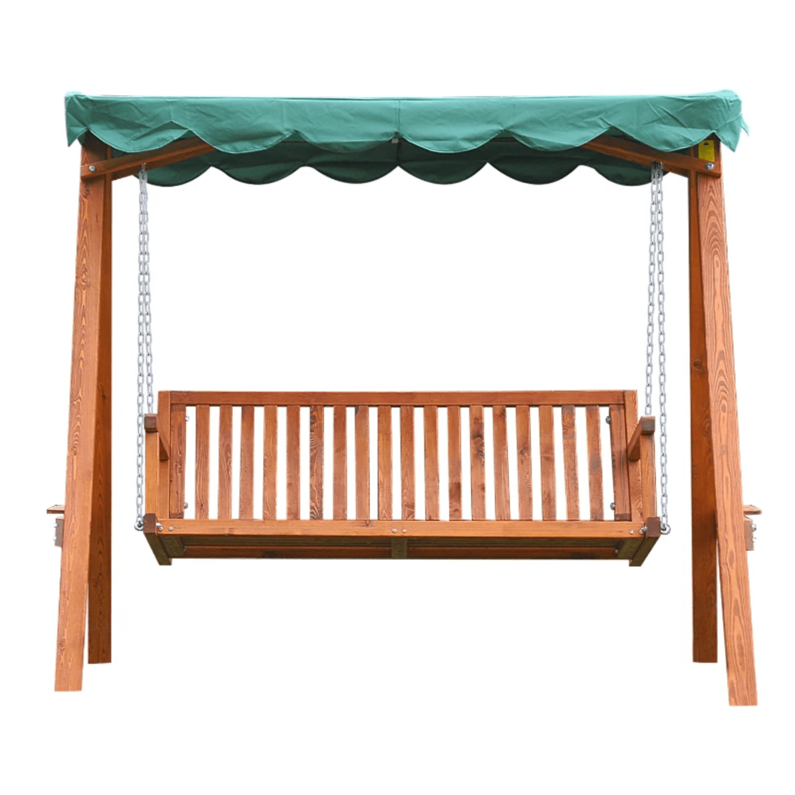 3 Seater Wooden Garden Swing Chair Seat Canopy Hammock Wood Bench Furniture Bed - Home and Garden Furniture Shop - #rustic - furniture#