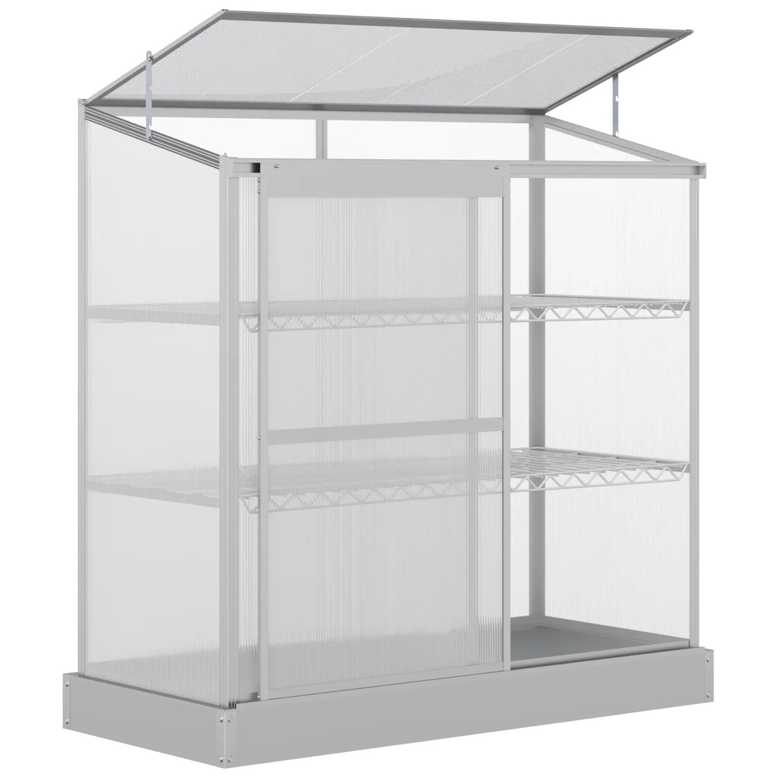 3 Tier Mini Greenhouse with Shelves and Foundation Plant Grow House for Garden - Home and Garden Furniture Shop - rustic - furniture