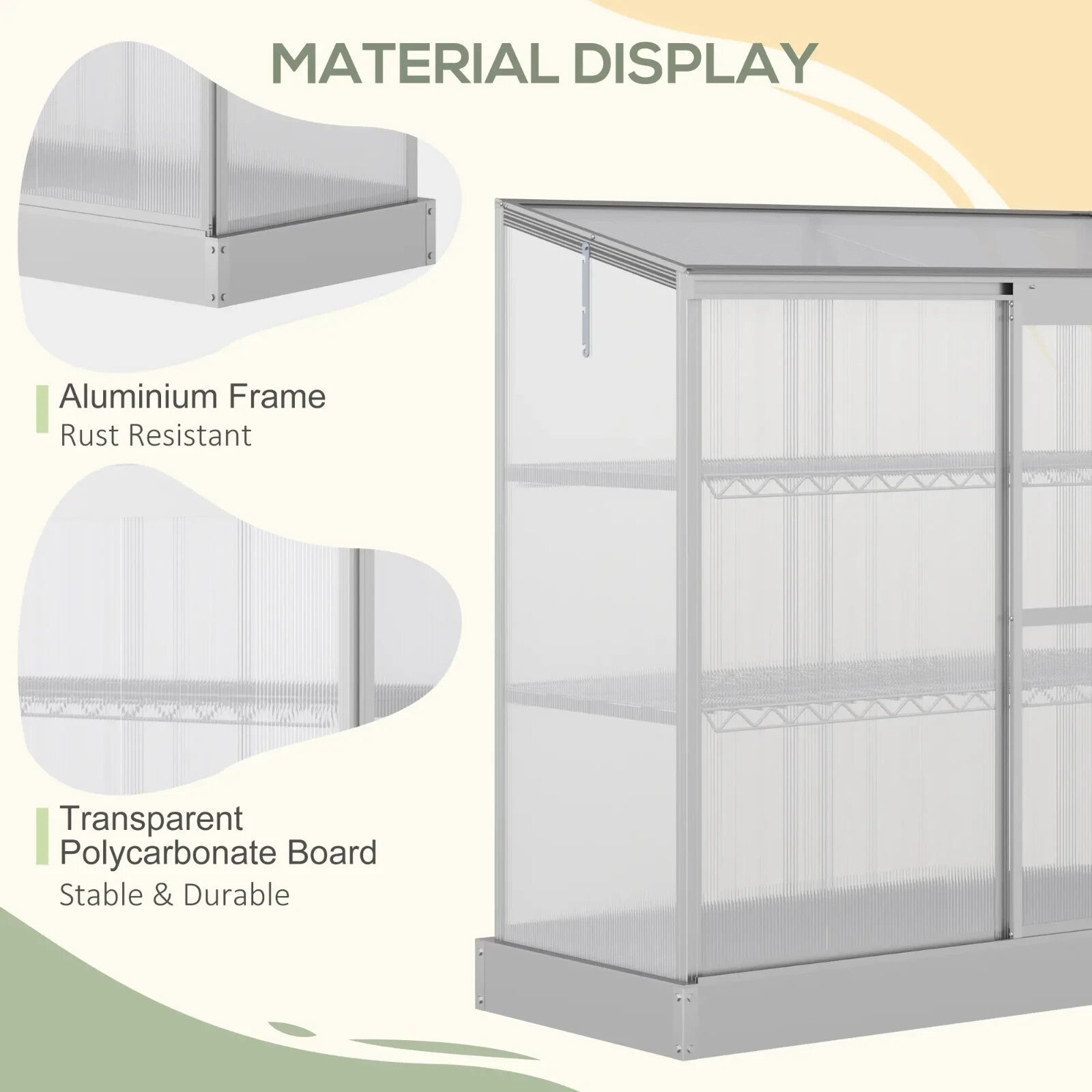 3 Tier Mini Greenhouse with Shelves and Foundation Plant Grow House for Garden - Home and Garden Furniture Shop - rustic - furniture