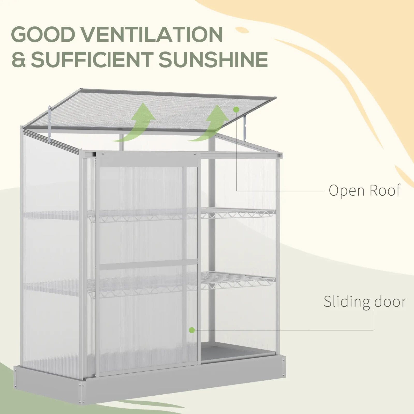 3 Tier Mini Greenhouse with Shelves and Foundation Plant Grow House for Garden - Home and Garden Furniture Shop - rustic - furniture
