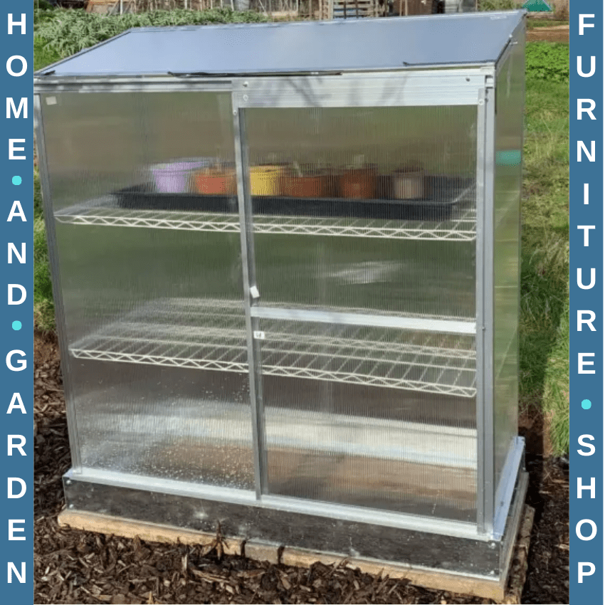3 Tier Mini Greenhouse with Shelves and Foundation Plant Grow House for Garden - Home and Garden Furniture Shop - rustic - furniture