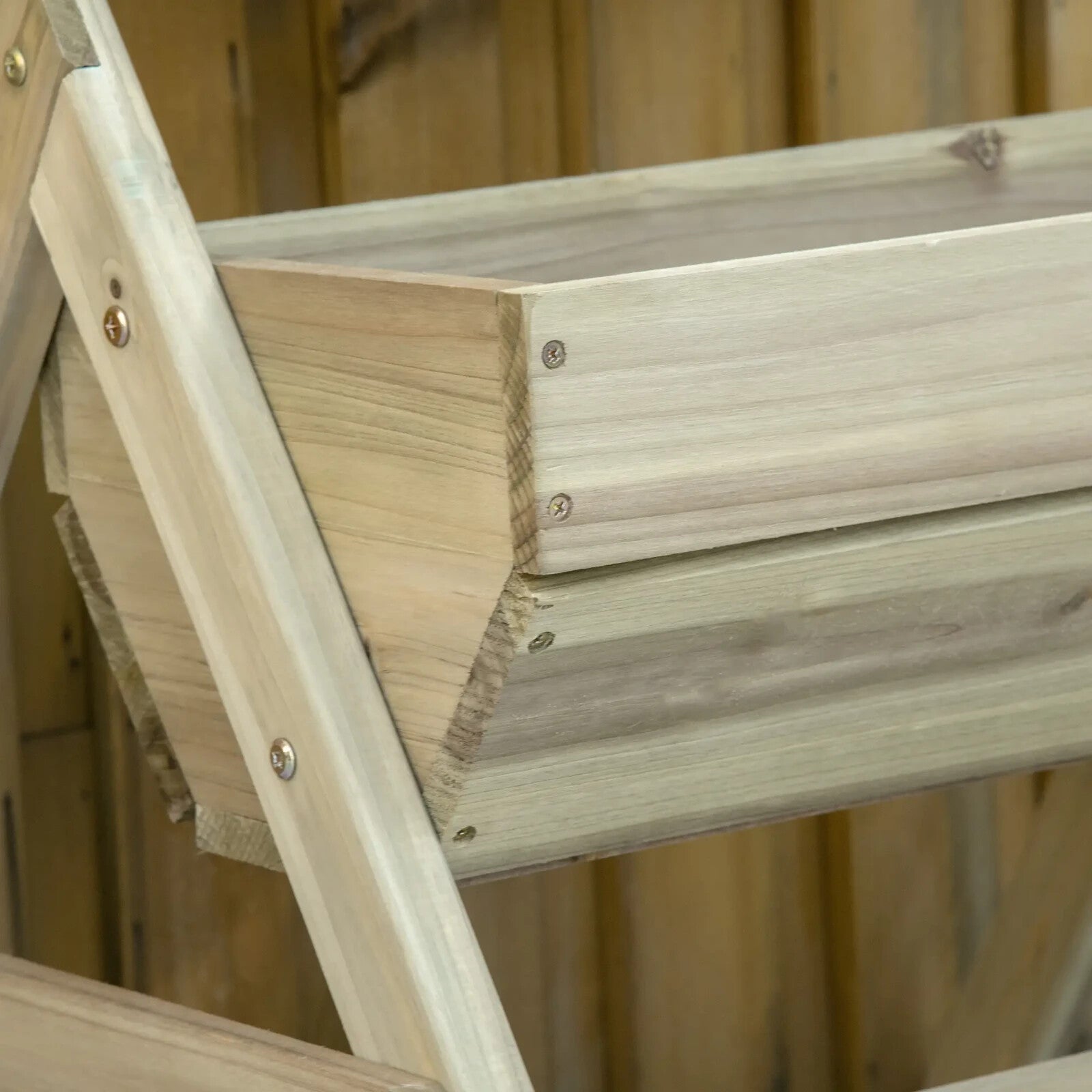 3 Tier Raised Garden Bed Wooden Elevated Planter Grow Box for Herbs Outdoor - Home and Garden Furniture Shop - rustic - furniture