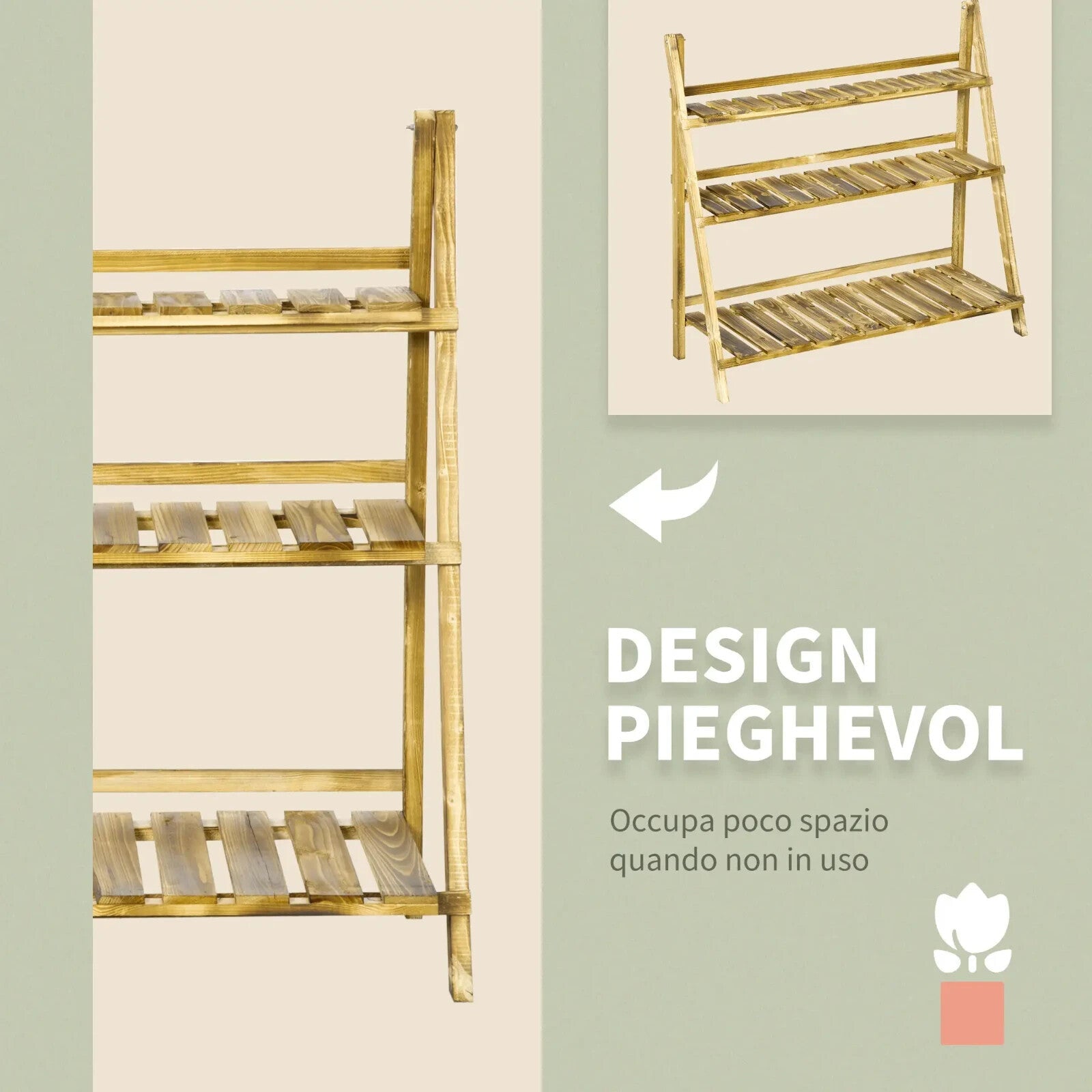 3 Tier Wooden Flower Display Shelf Plant Stand Indoor Outdoor Garden Storage - Home and Garden Furniture Shop - rustic - furniture