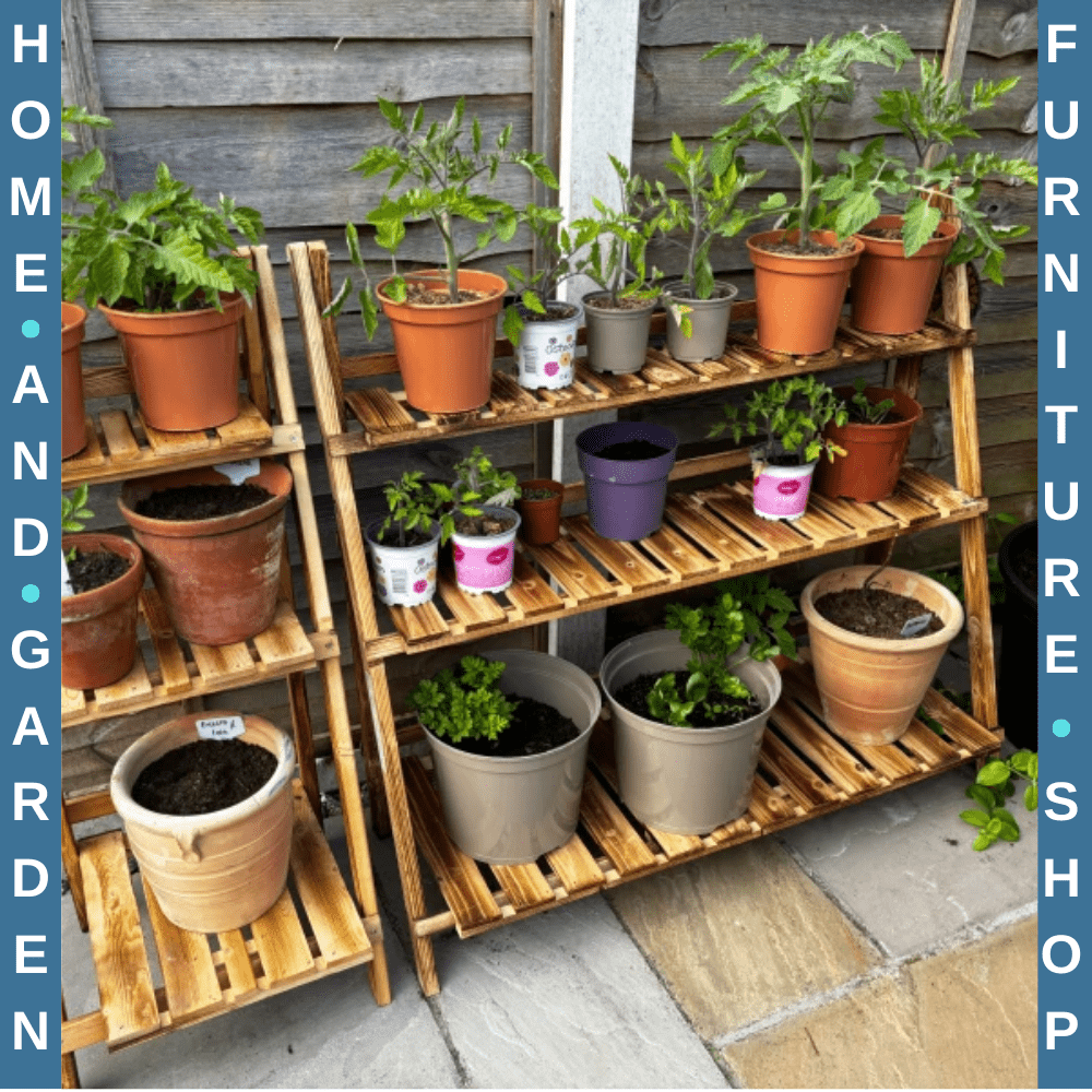 3 Tier Wooden Flower Display Shelf Plant Stand Indoor Outdoor Garden Storage - Home and Garden Furniture Shop - rustic - furniture