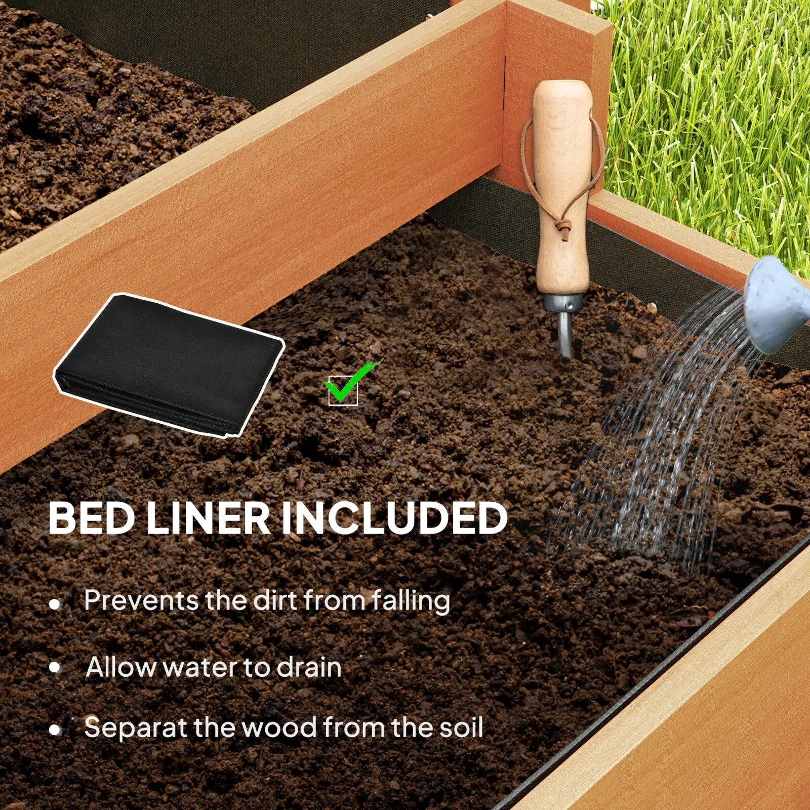 3 Tier Wooden Garden Planter With Trellis Raised Beds Outdoor For Climbing Plant - Home and Garden Furniture Shop - rustic - furniture