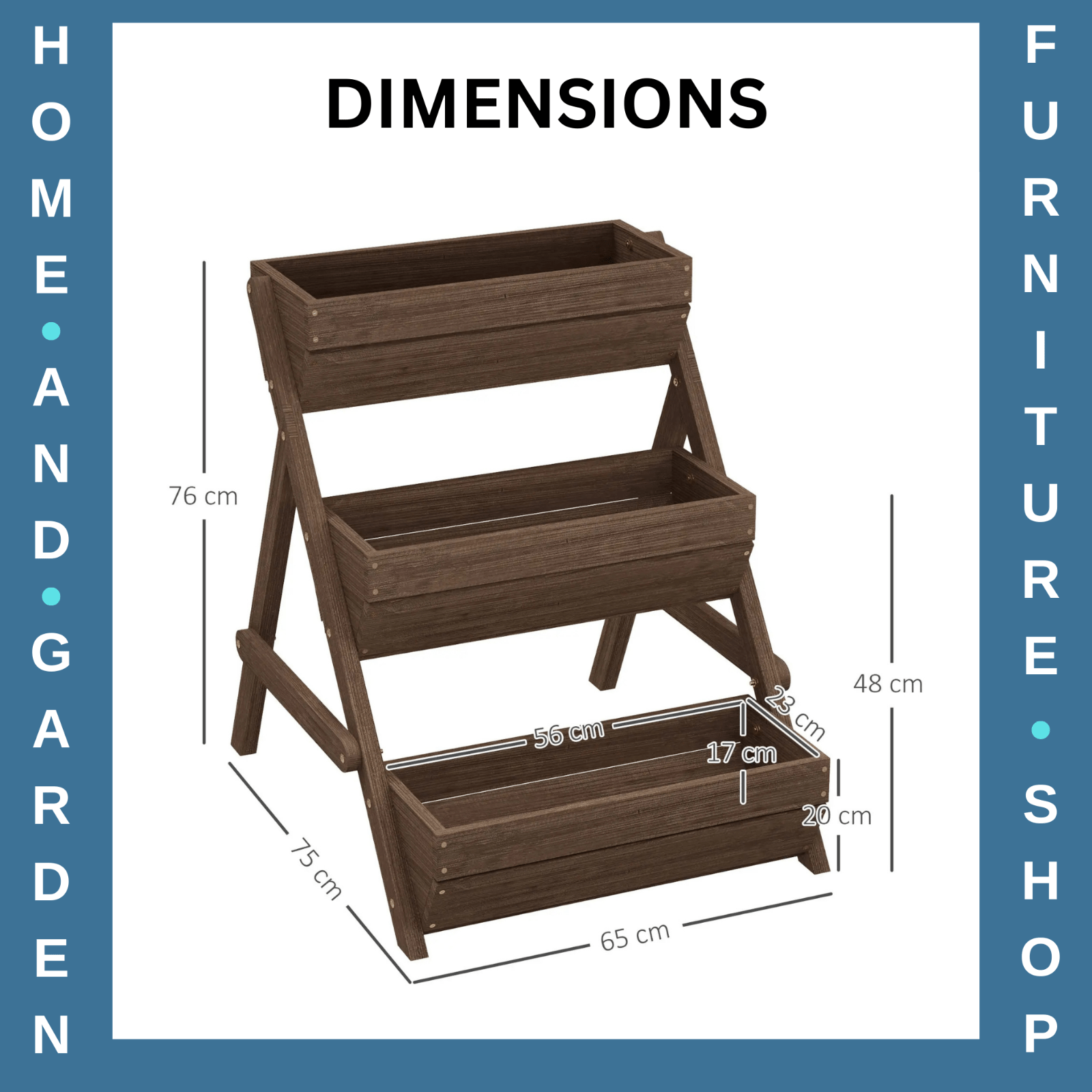 3 Tier Wooden Raised Garden Bed Elevated Planter Box for Vegetables Flowers Herb - Home and Garden Furniture Shop - rustic - furniture