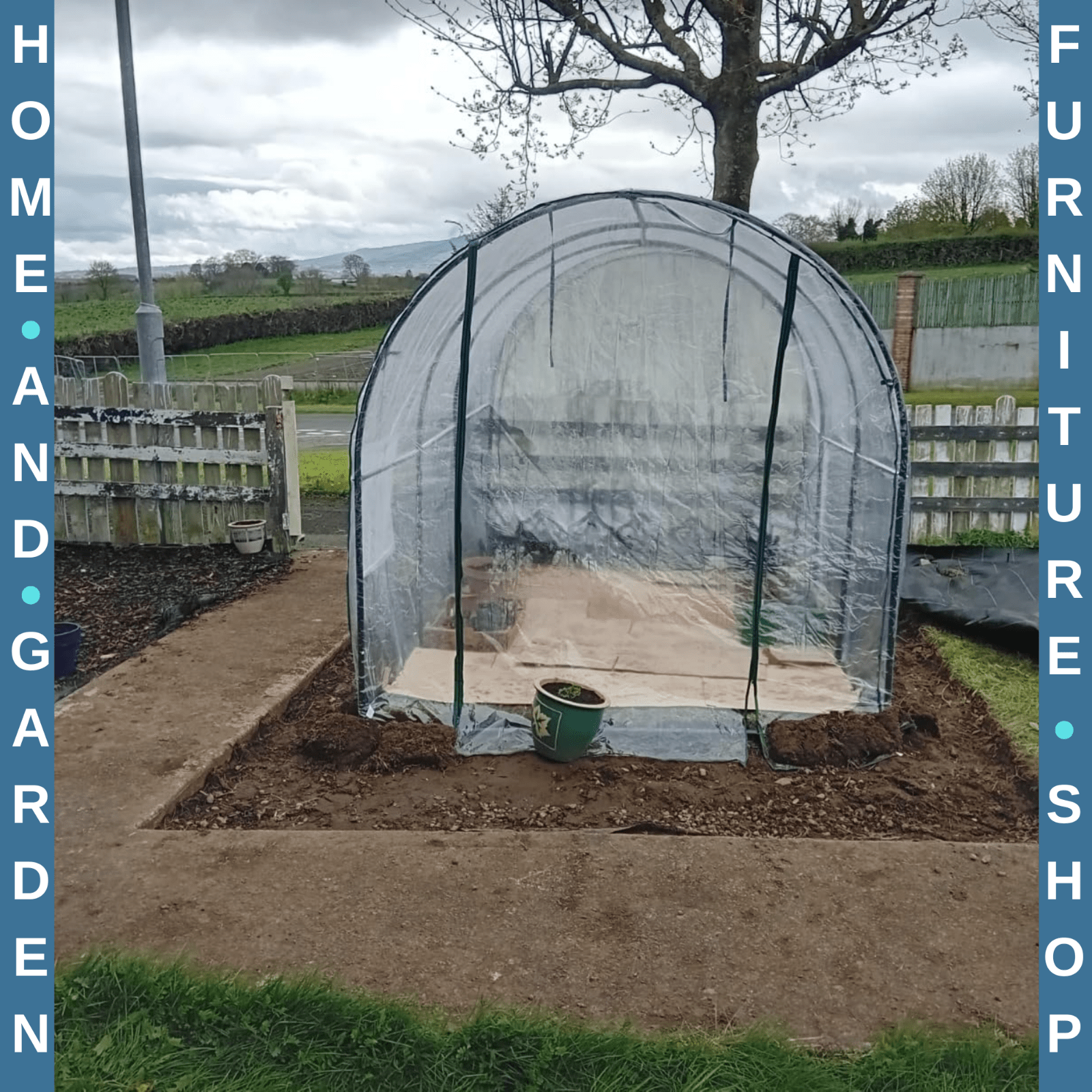 3 x 2 x 2m Walk In Polytunnel Greenhouse with Mesh Window Door Steel Frame Cover - Home and Garden Furniture Shop - rustic - furniture