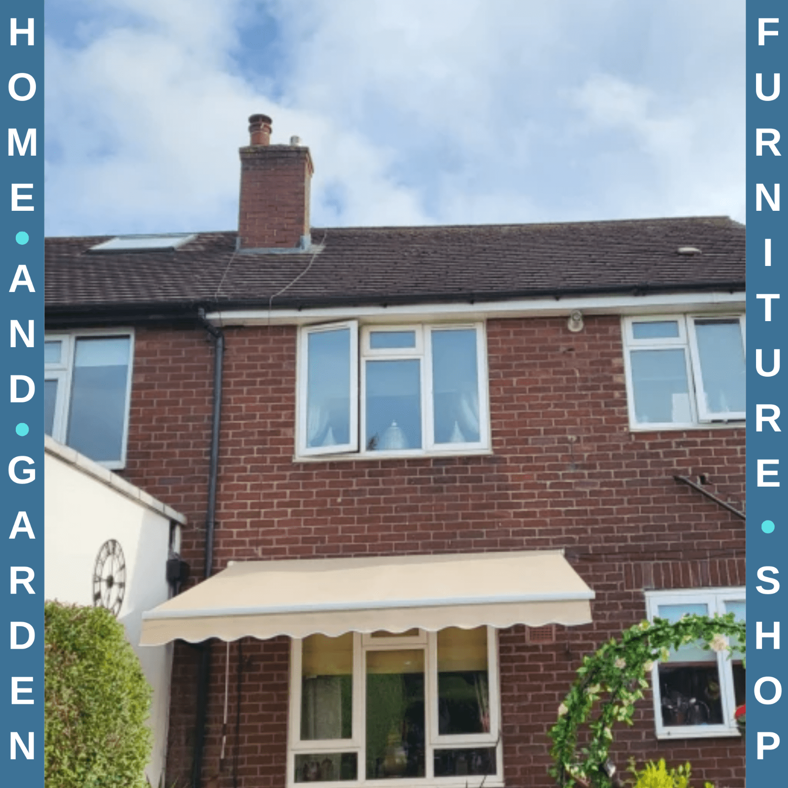 3 x 2.5m Manual Retractable Awning Garden Patio Canopy Shelter Wall Mounted - Home and Garden Furniture Shop - rustic - furniture