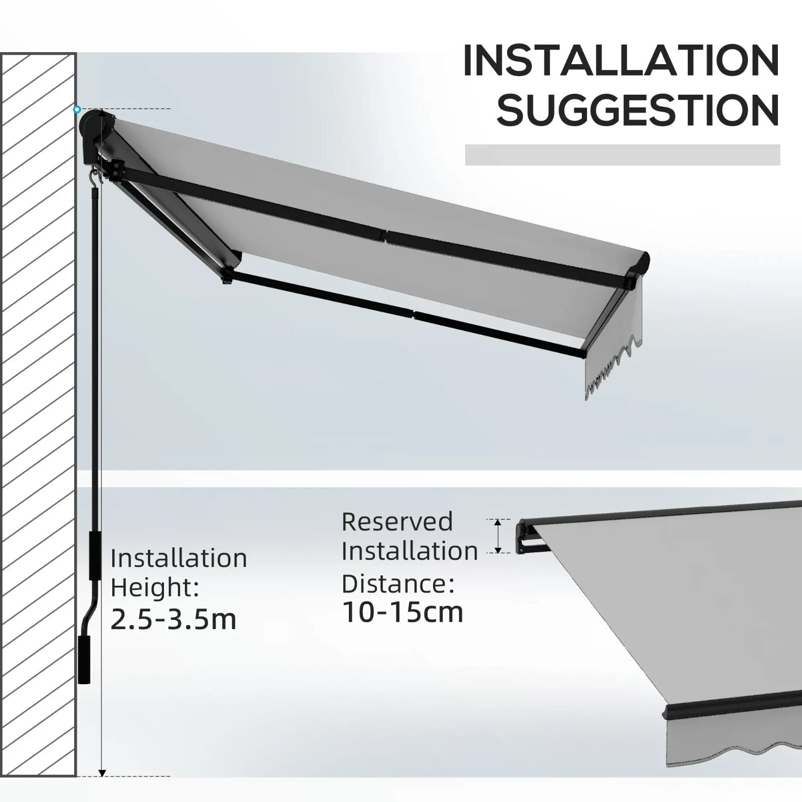 3 x 2m Electric Retractable Awning Canopy with Remote for Patio Door or Window - Home and Garden Furniture Shop - rustic - furniture