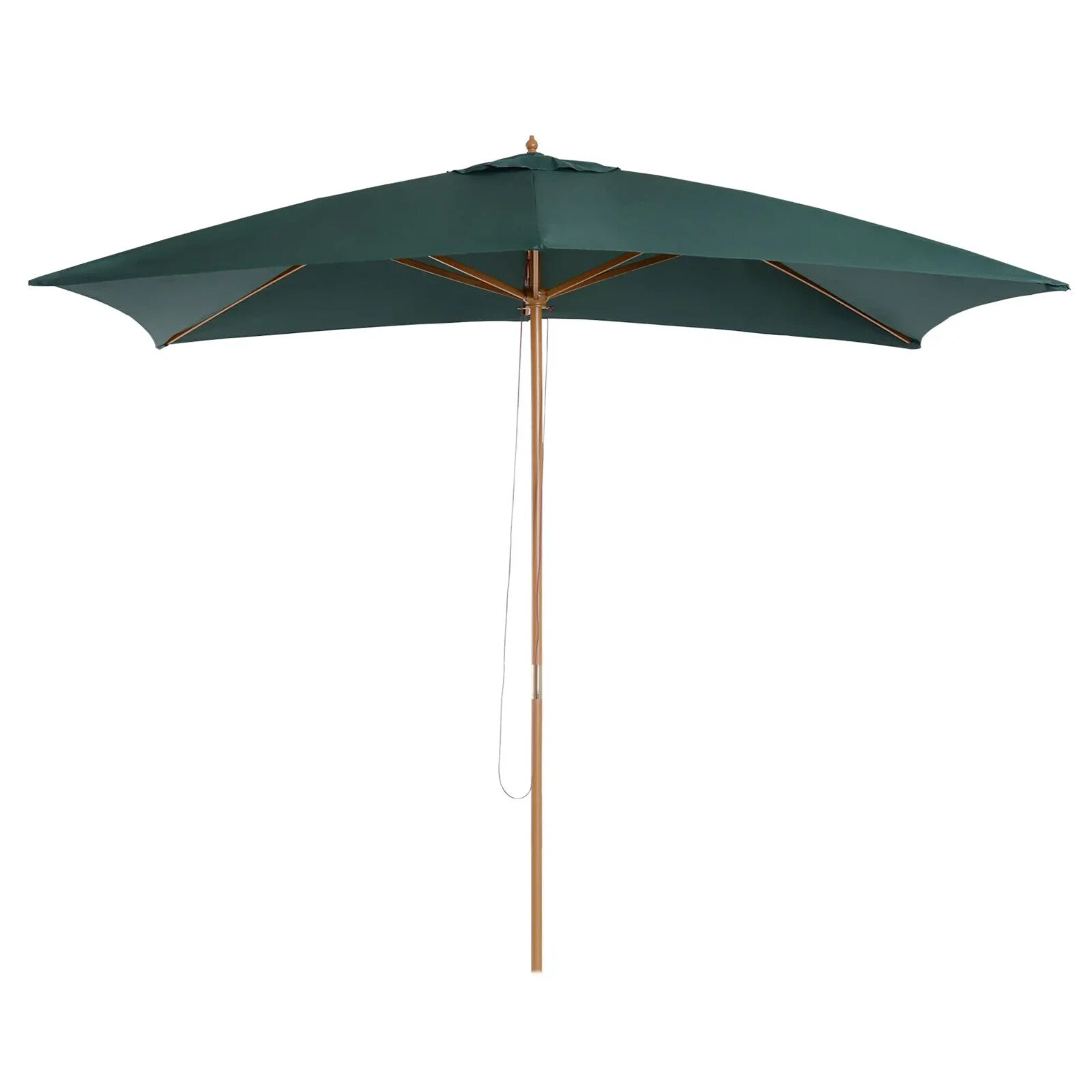 3 x 2m Wooden Garden Parasol Patio Sun Umbrella Outdoor Shade with Push Button - Home and Garden Furniture Shop - rustic - furniture