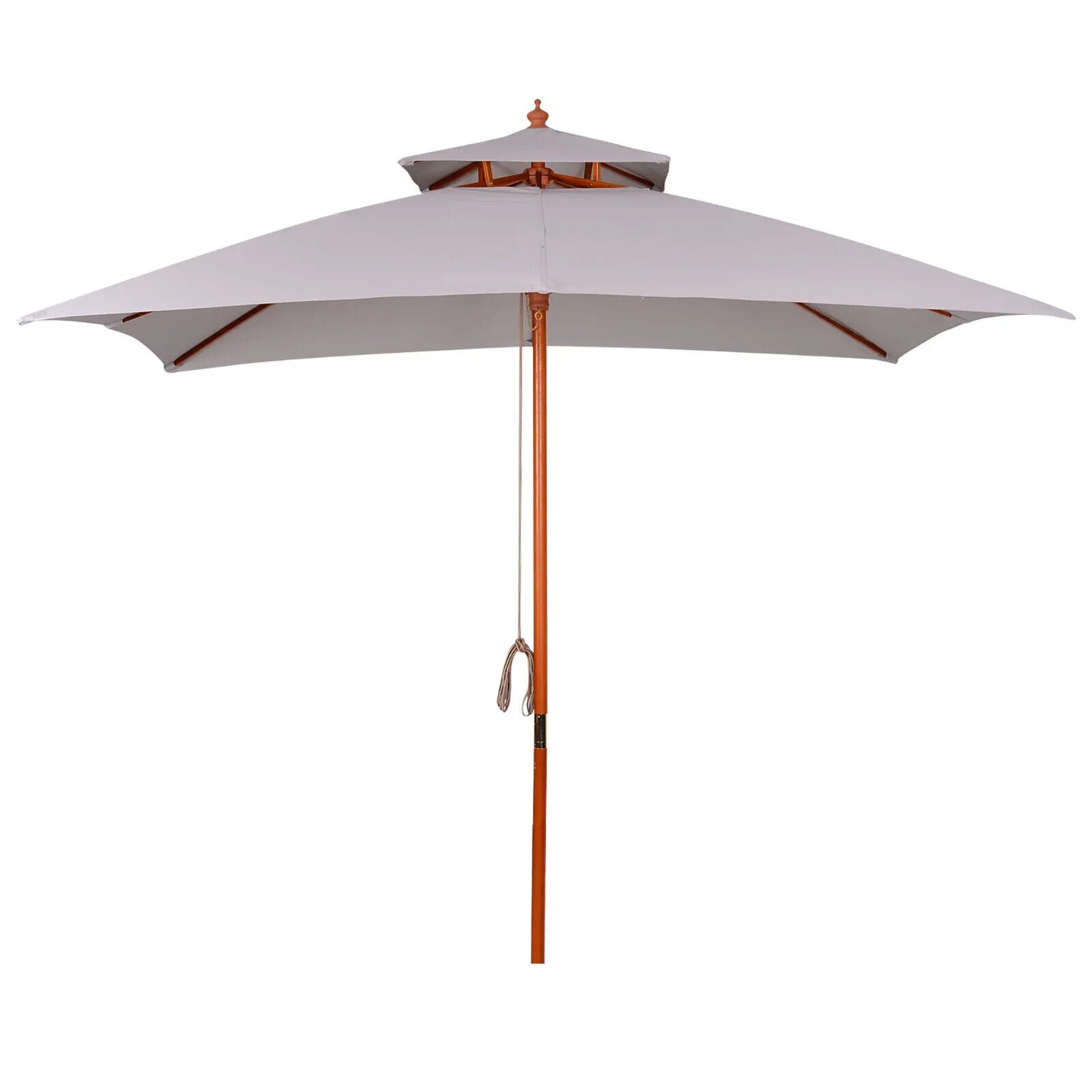3 x 3 m Garden Umbrella Large Outdoor Parasol Sunshade Canopy with Double Tier - Home and Garden Furniture Shop - #rustic - furniture#