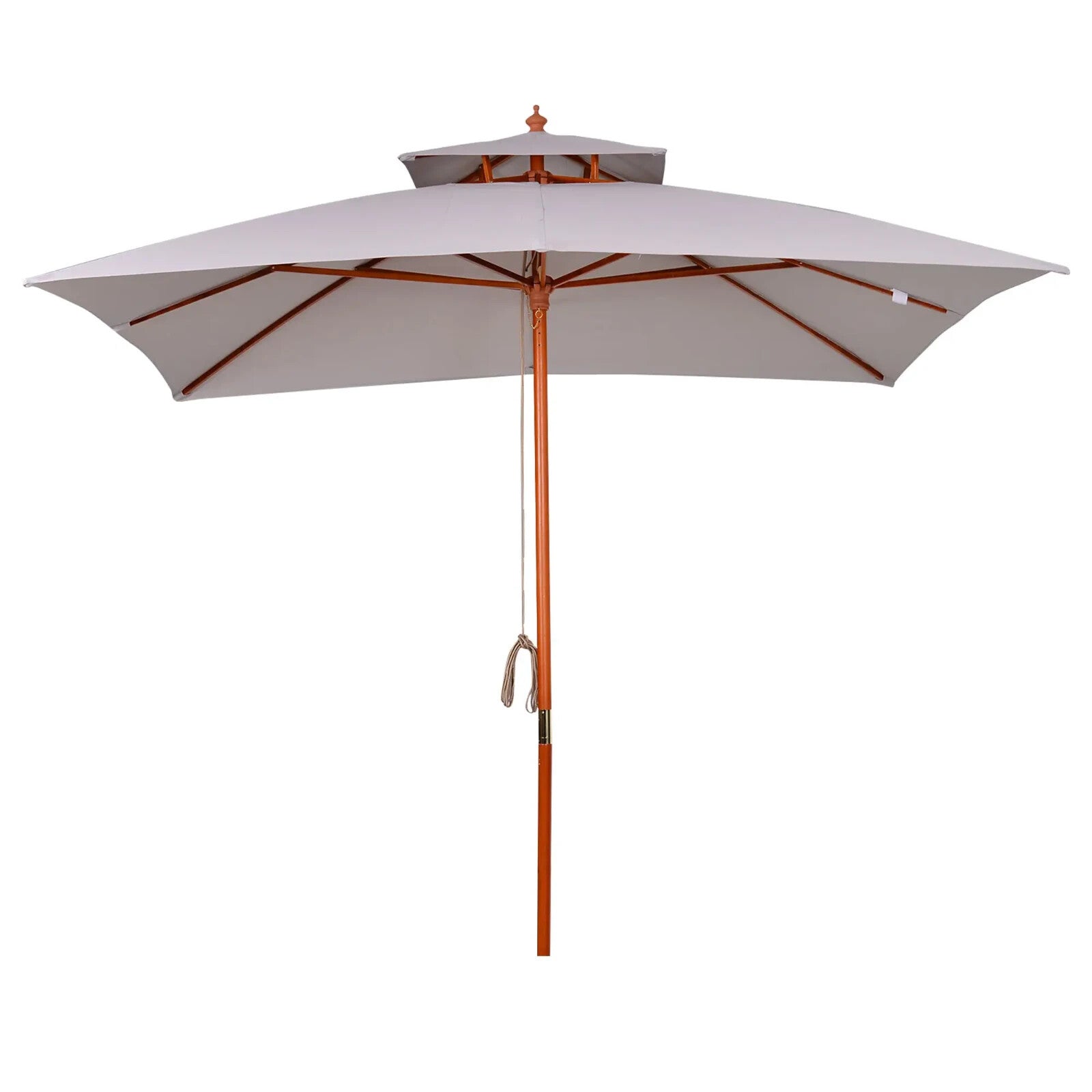 3 x 3 m Garden Umbrella Large Outdoor Parasol Sunshade Canopy with Double Tier - Home and Garden Furniture Shop - rustic - furniture