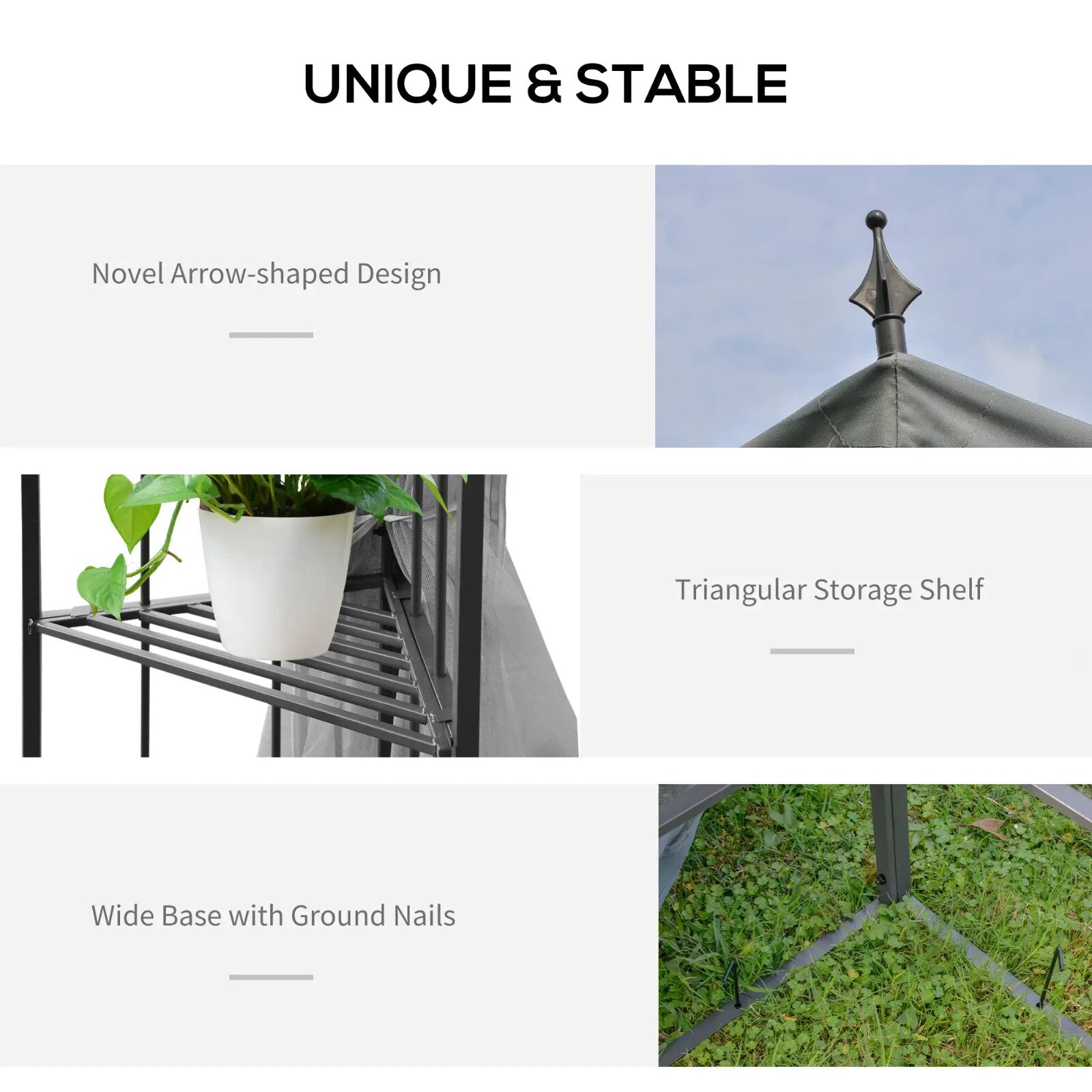 3 x 3m Garden Gazebo with Double Roof Canopy and Mesh Curtains for Outdoor Use - Home and Garden Furniture Shop - rustic - furniture