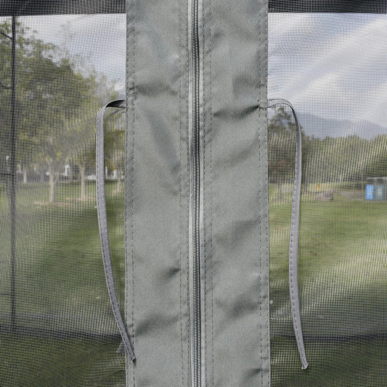 3 x 3m Garden Gazebo with Double Roof Canopy and Mesh Curtains for Outdoor Use - Home and Garden Furniture Shop - rustic - furniture