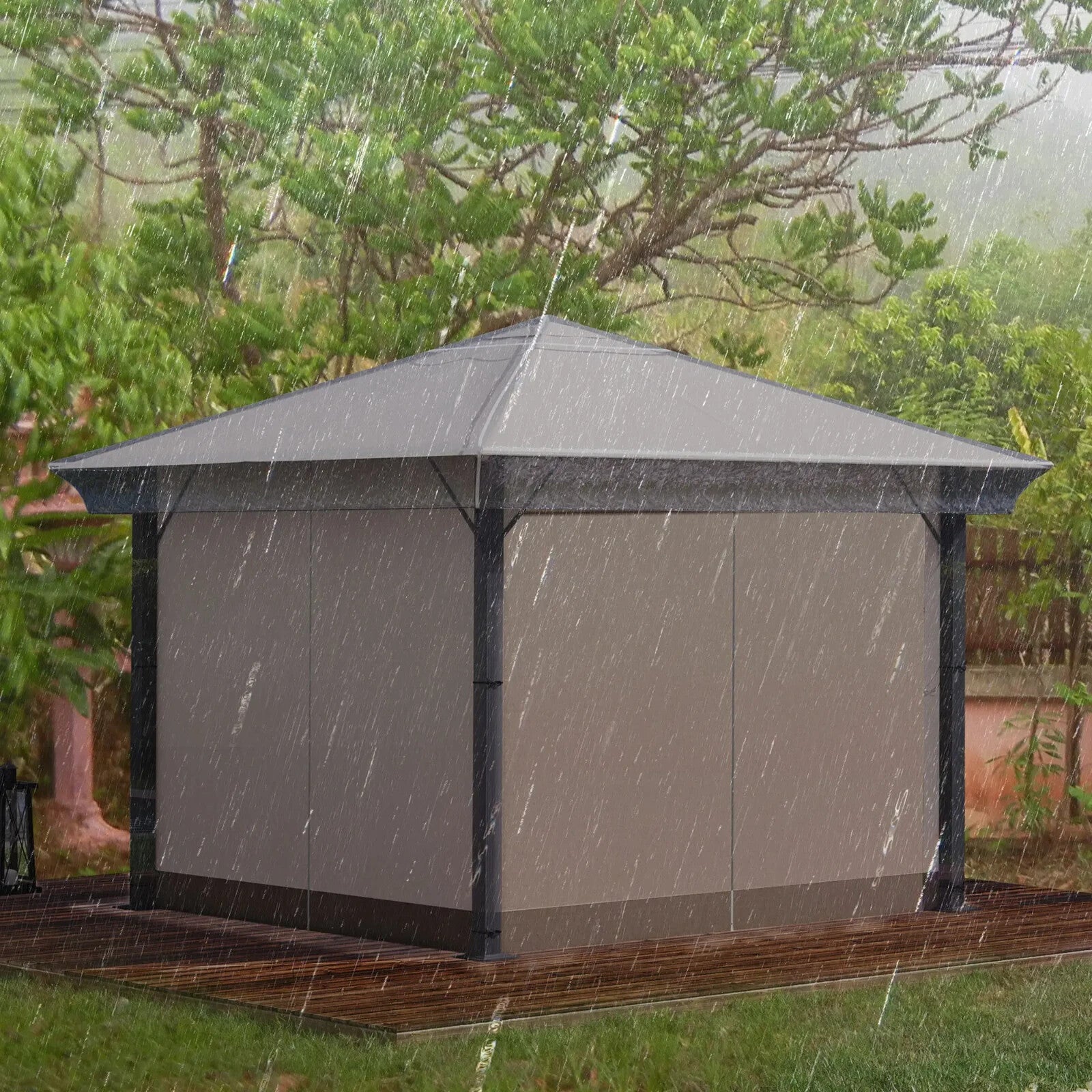 3 x 3(m) Gazebo Protective Canopy Cover Waterproof Cover for Canopy Tent Roof - Home and Garden Furniture Shop - rustic - furniture