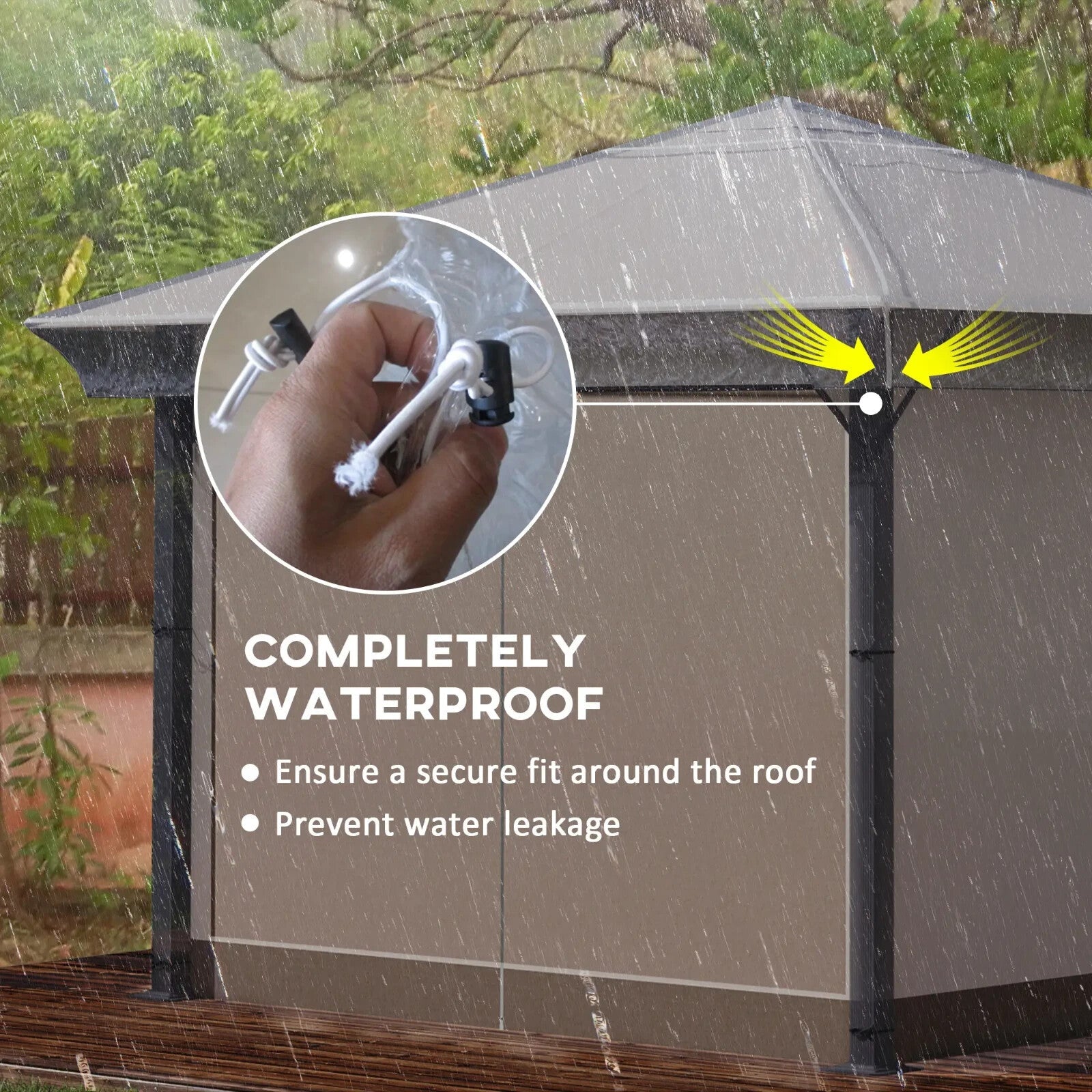 3 x 3(m) Gazebo Protective Canopy Cover Waterproof Cover for Canopy Tent Roof - Home and Garden Furniture Shop - rustic - furniture