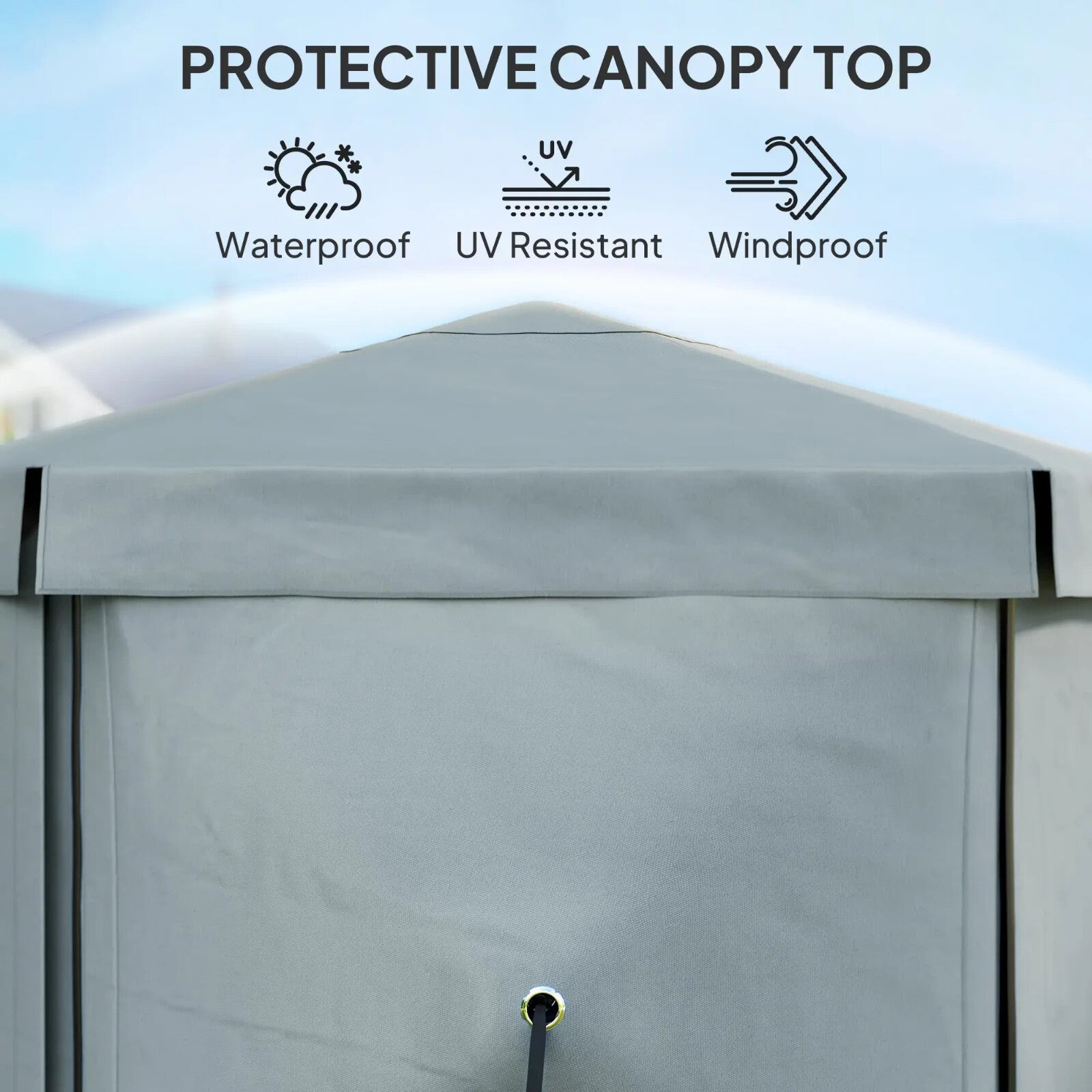 3 x 3m Hexagon Pop Up Gazebo with 5 Sides Netting Outdoor Marquee Camping Cover - Home and Garden Furniture Shop - rustic - furniture