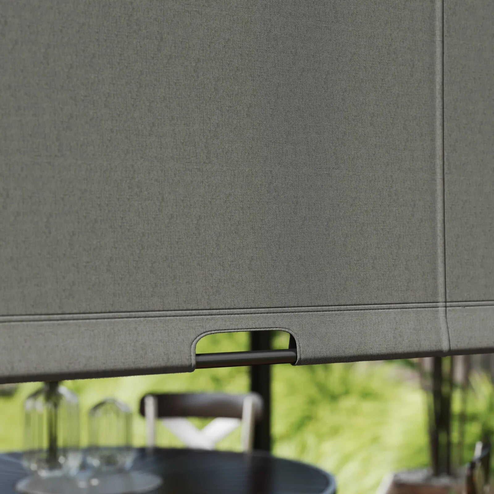 3 x 3m Pergola Retractable Roof Metal Gazebo Outdoor Sun Shade Shelter Canopy - Home and Garden Furniture Shop - rustic - furniture