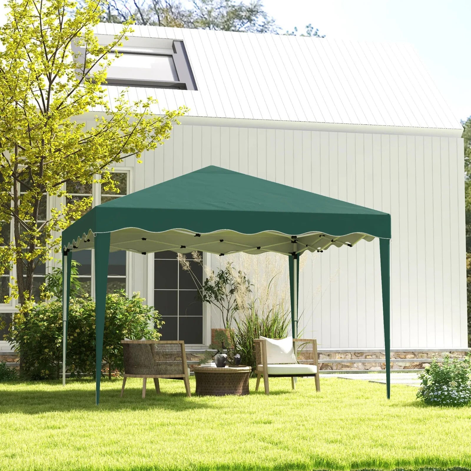 3 x 3m Pop Up Gazebo with Carry Bag Outdoor Camping Garden Shelter Party Tent - Home and Garden Furniture Shop - rustic - furniture