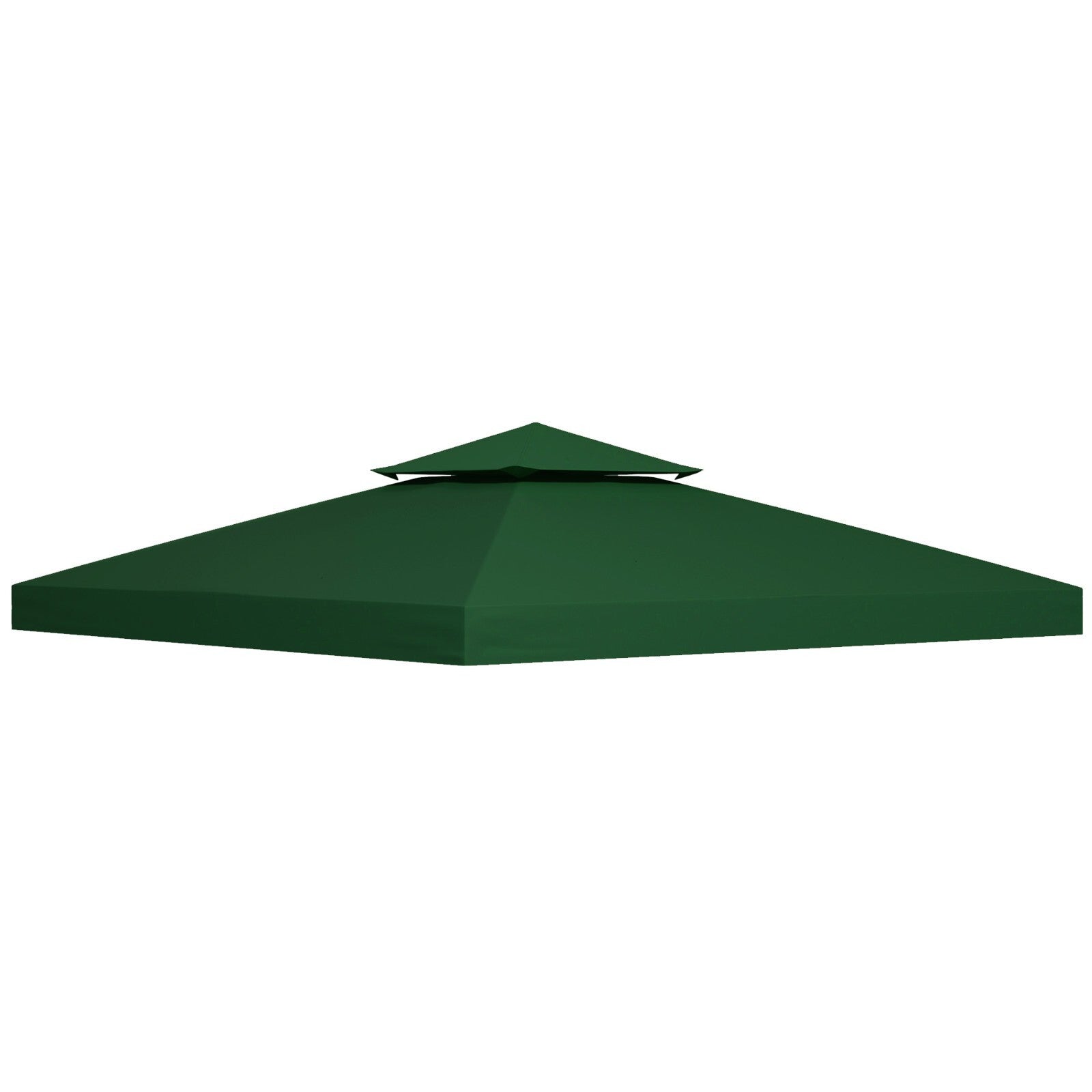 3 x 3(m) Replacement Canopy Roof 2 Tier Garden Gazebo Roof Top Cover Dark Green - Home and Garden Furniture Shop - rustic - furniture
