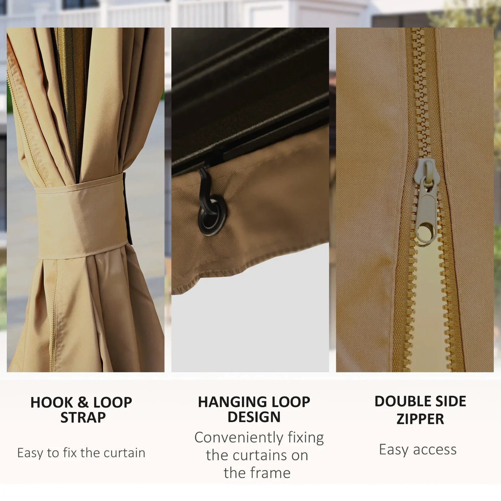 3 x 4m Hardtop Garden Gazebo Steel Roof Heavy Duty Pavilion with Sides Shelter - Home and Garden Furniture Shop - rustic - furniture