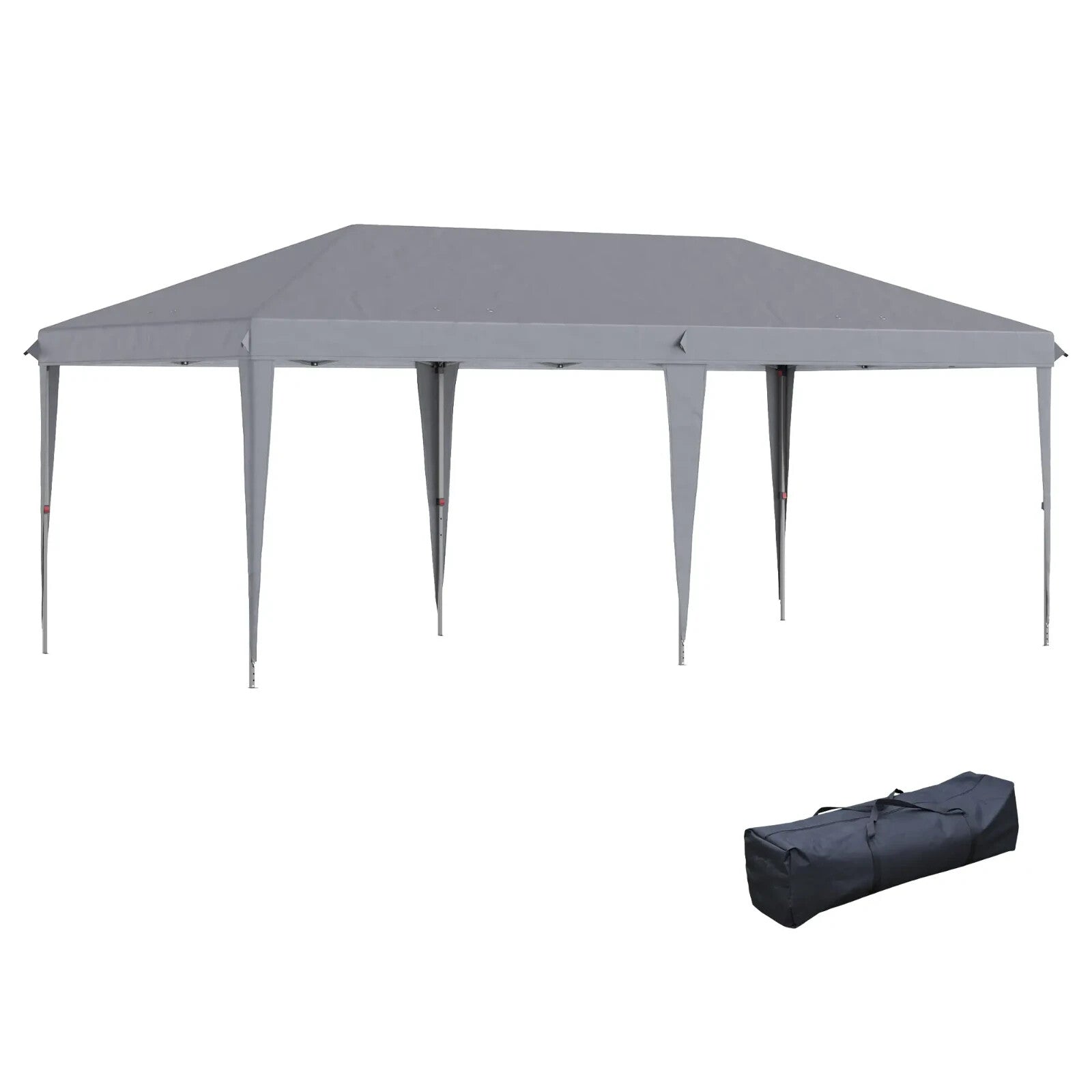 3 x 6 m Pop Up Gazebo Heavy Duty Patio Wedding Party Event Field Sun Canopy Grey - Home and Garden Furniture Shop - rustic - furniture