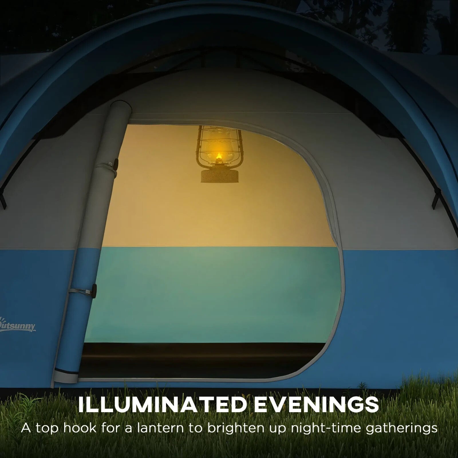 3000mm Waterproof Camping Tent 5 to 6 Man with Porch Groundsheet and Carry Bag - Home and Garden Furniture Shop - rustic - furniture