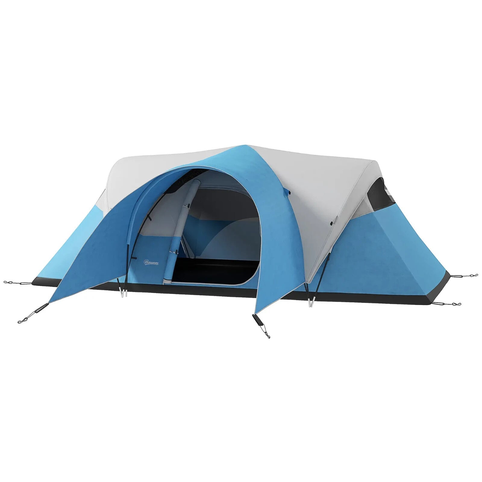 3000mm Waterproof Camping Tent 5 to 6 Man with Porch Groundsheet and Carry Bag - Home and Garden Furniture Shop - rustic - furniture