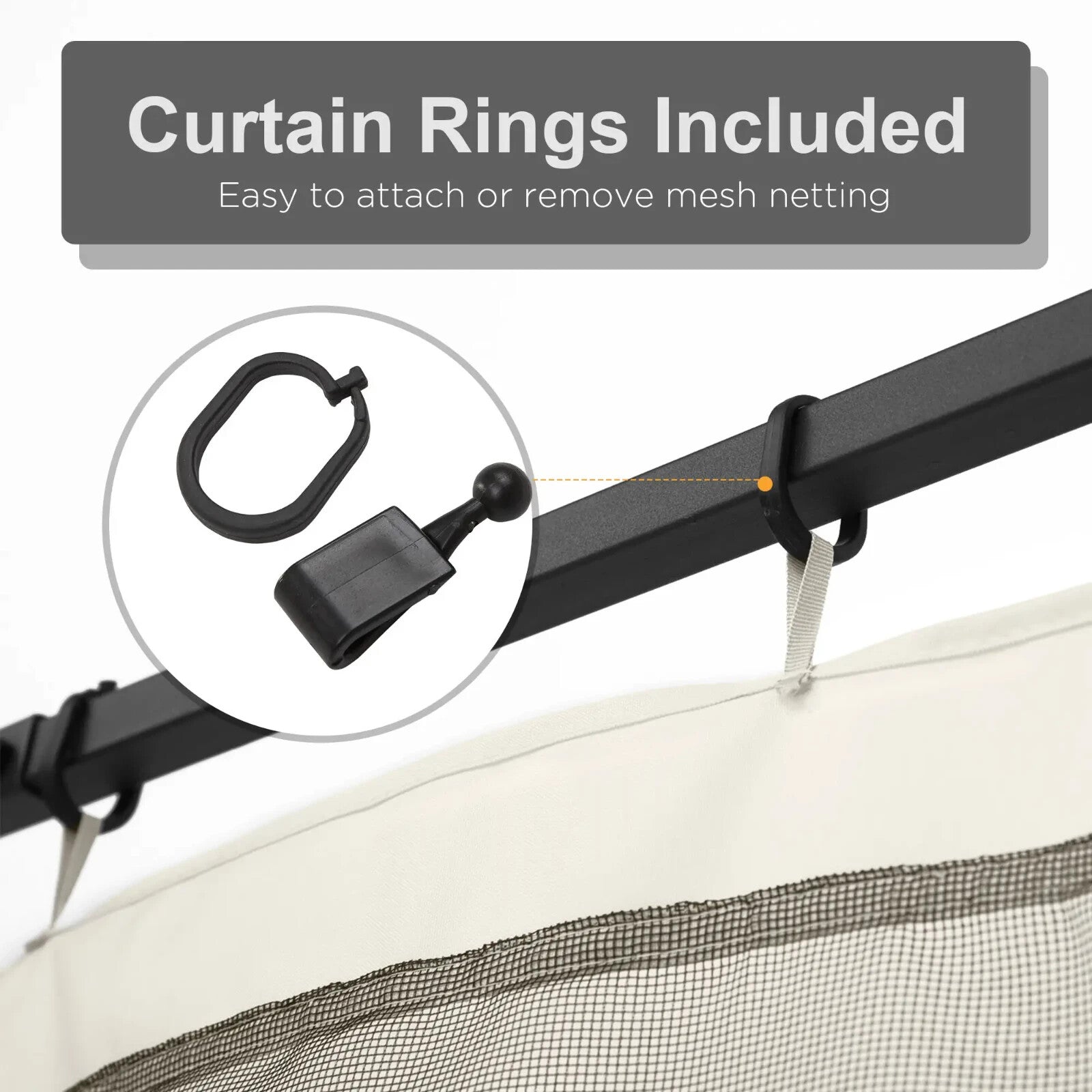 302 x 207cm Universal Replacement Gazebo Mesh Netting Screen Walls Replacements - Home and Garden Furniture Shop - rustic - furniture
