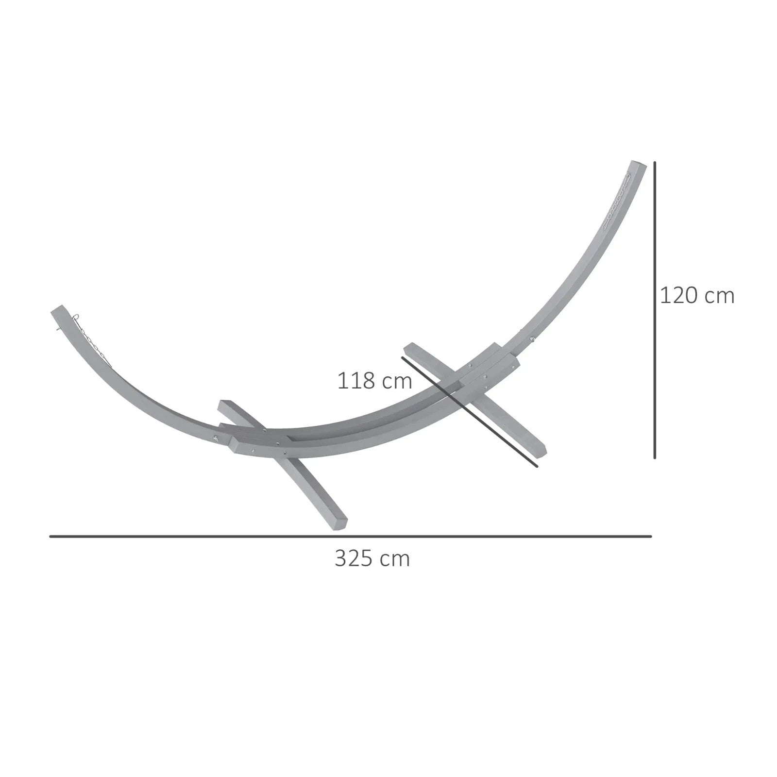 3.25m Wooden Hammock Stand Universal Fit Garden Camping Picnic Outdoor Accessory - Home and Garden Furniture Shop - rustic - furniture