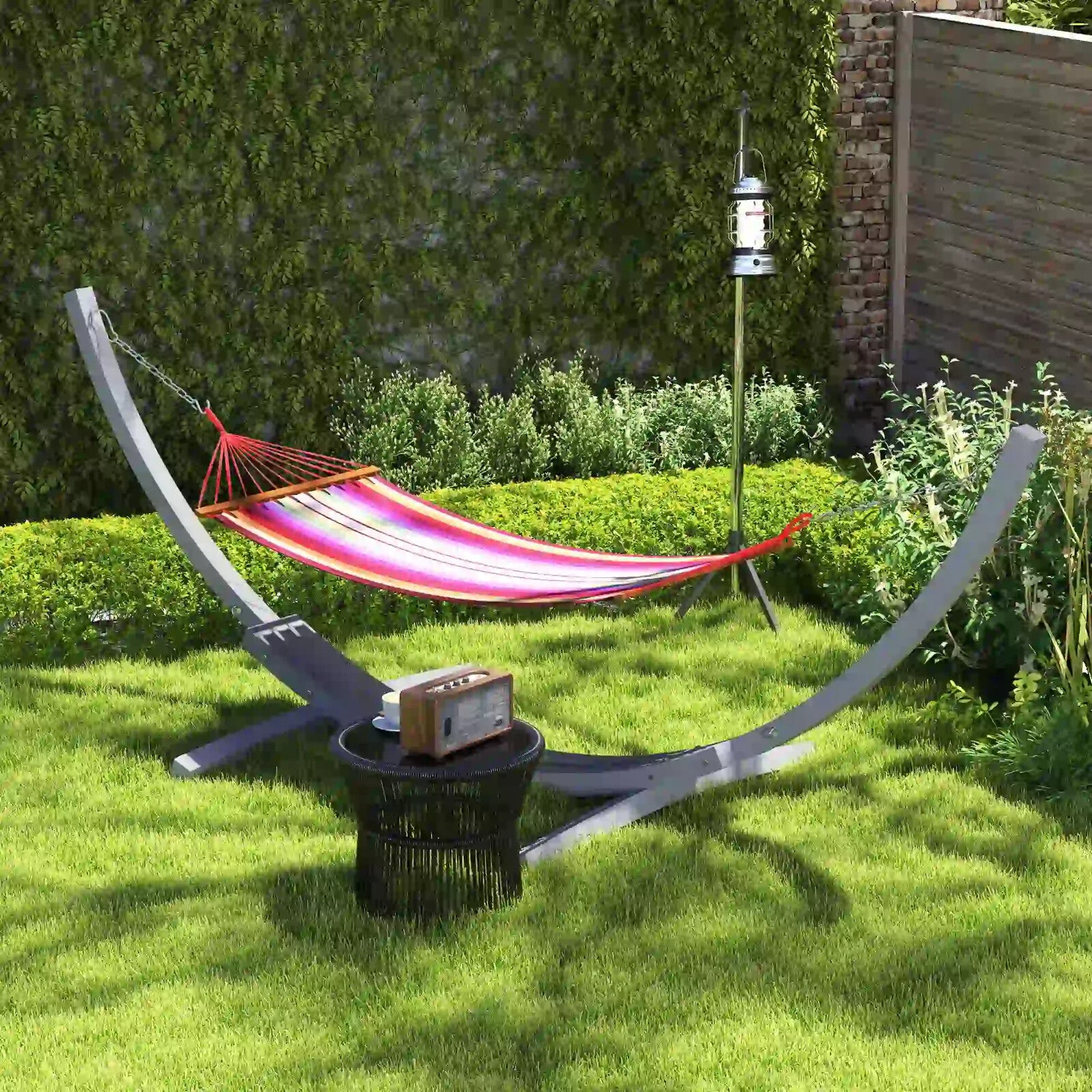 3.25m Wooden Hammock Stand Universal Fit Garden Camping Picnic Outdoor Accessory - Home and Garden Furniture Shop - rustic - furniture