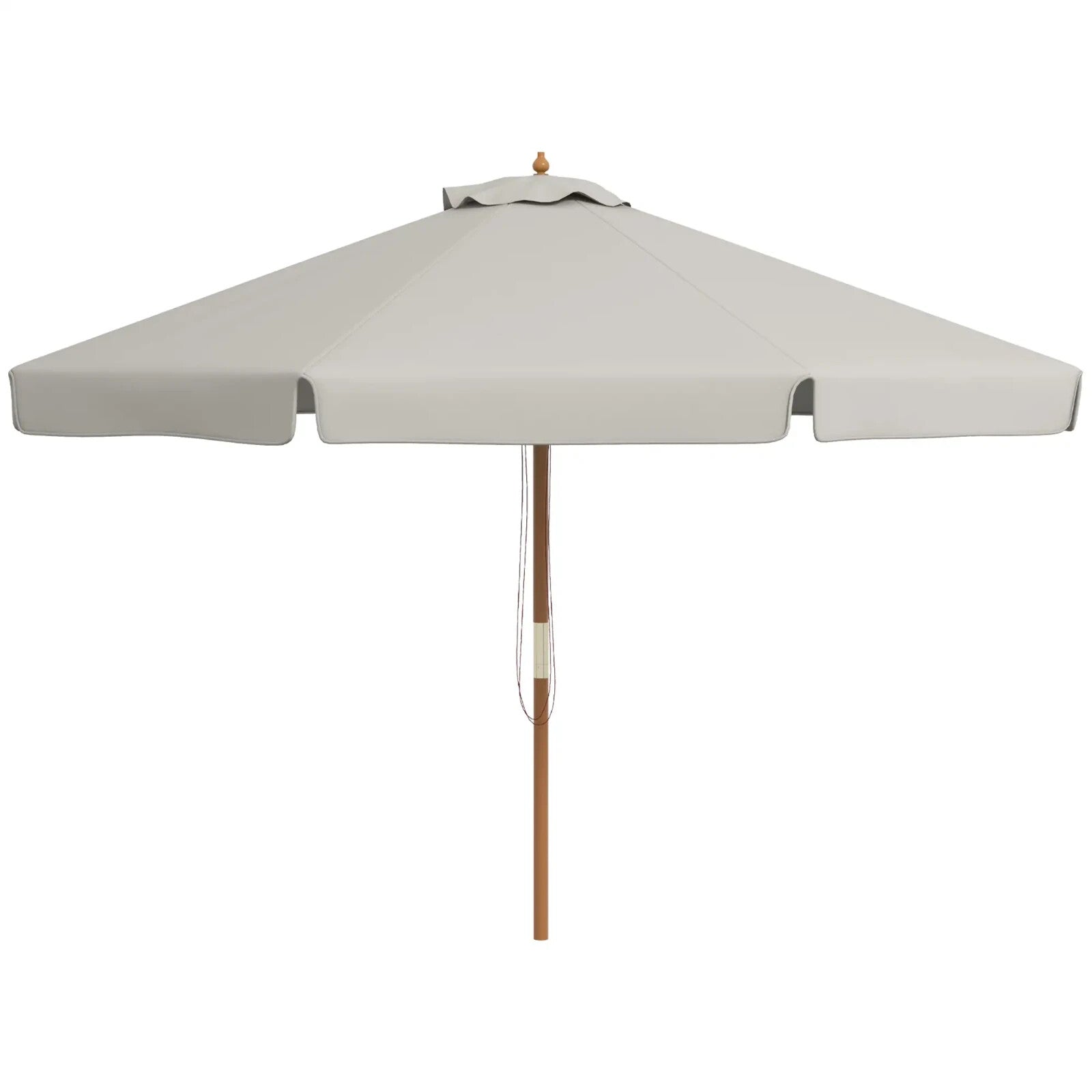 3.3 m Garden Parasol Umbrella Sun Shade with Bamboo Ribs Pole & Ruffled Canopy - Home and Garden Furniture Shop - rustic - furniture