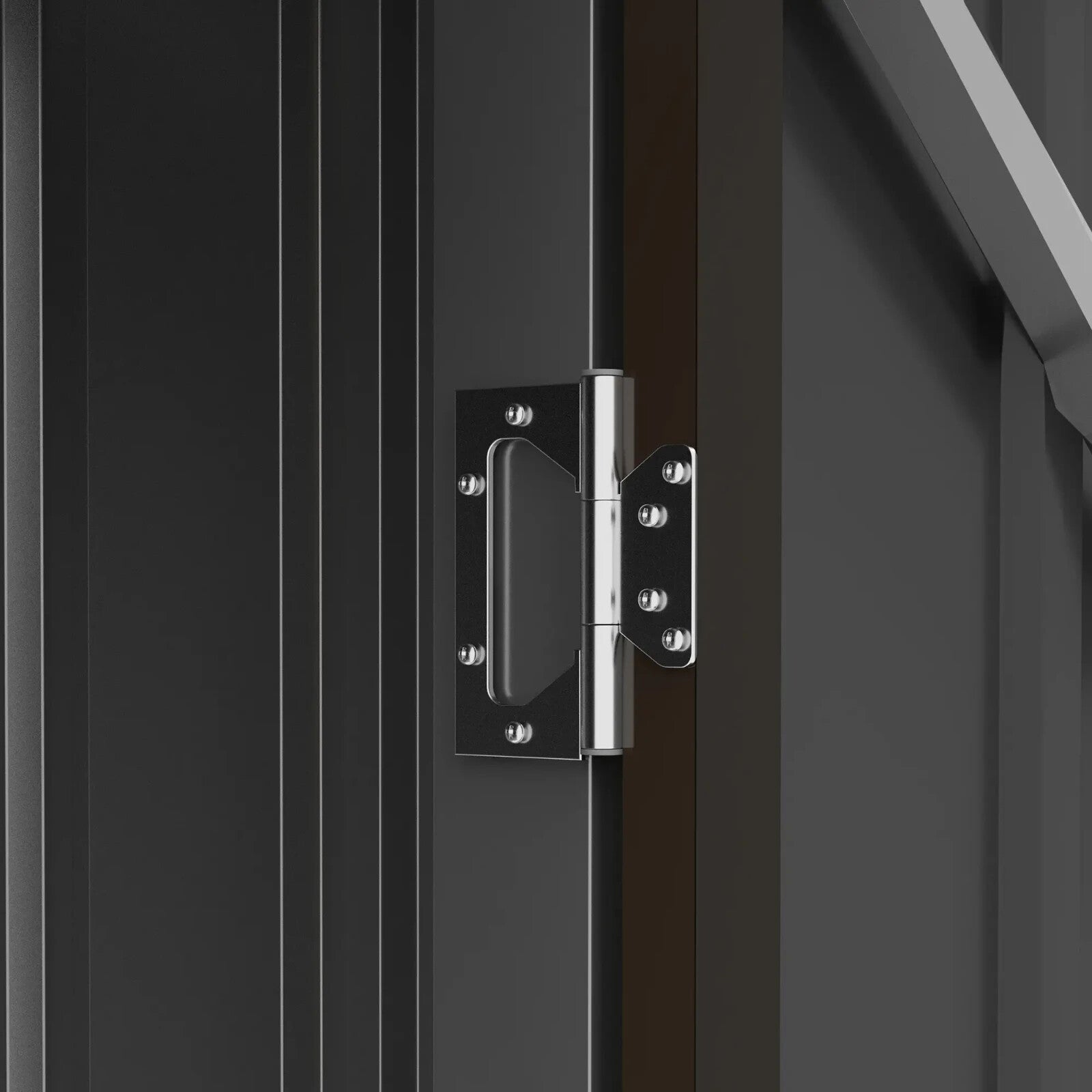 3.3ft x 3.4ft Outdoor Metal Storage Shed Steel Garden Shed Lockable Door Tools - Home and Garden Furniture Shop - rustic - furniture