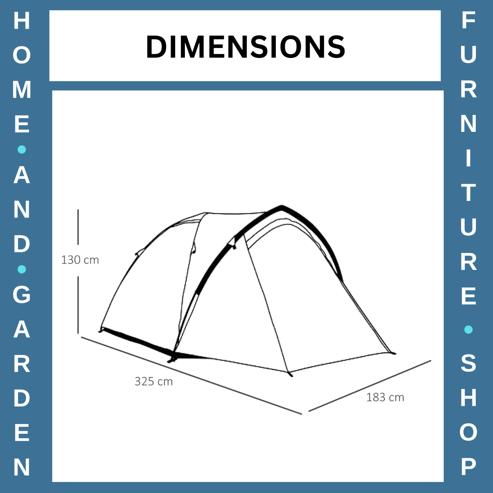 3–4 Person Dome Tent with Large Windows Waterproof Shelter for Family Camping - Home and Garden Furniture Shop - rustic - furniture