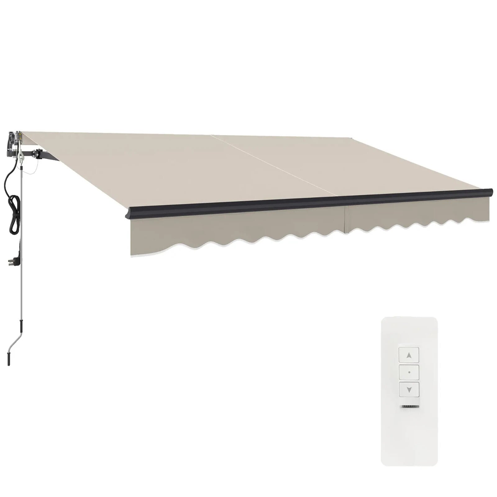 3.5 x 3 m Electric Retractable Awning Remote Control Aluminium Frame Sun Shade - Home and Garden Furniture Shop - rustic - furniture