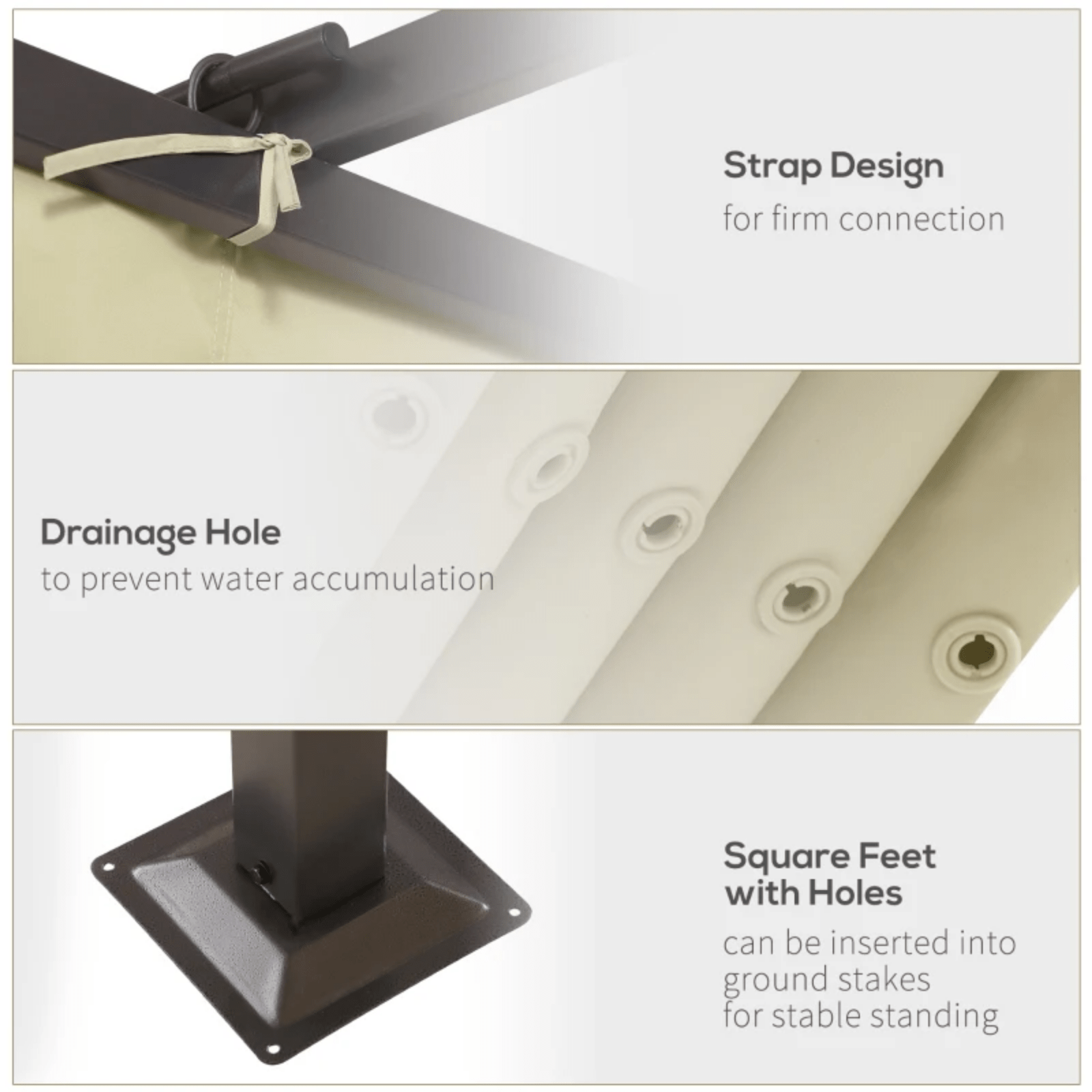 3.5 x 3.5m Metal Pergola Patio Gazebo Porch Awning Retractable Canopy Sun Shade - Home and Garden Furniture Shop - rustic - furniture