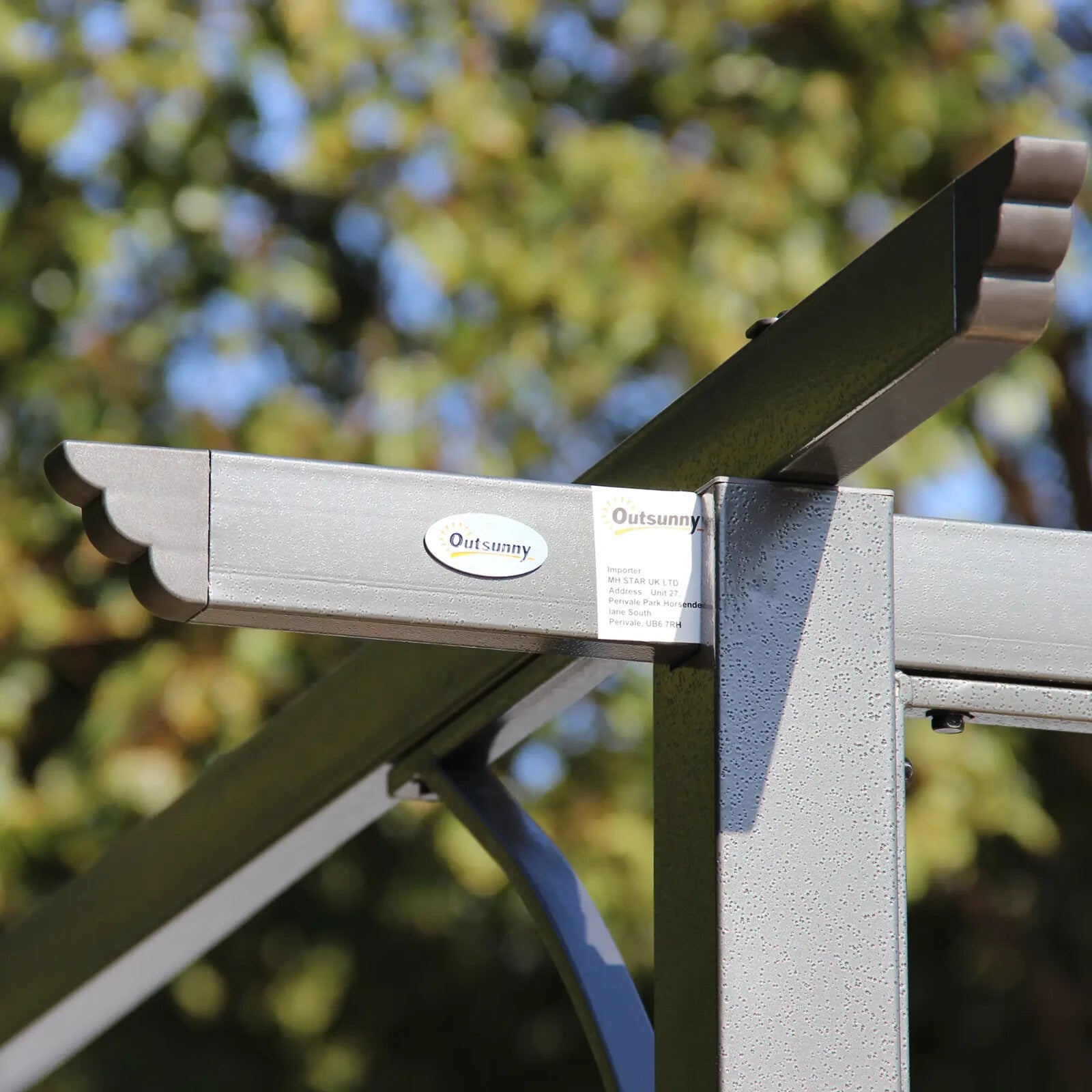 3.5m x 3.5m Metal Pergola Gazebo with Retractable Roof Garden Shade Shelter - Home and Garden Furniture Shop - rustic - furniture