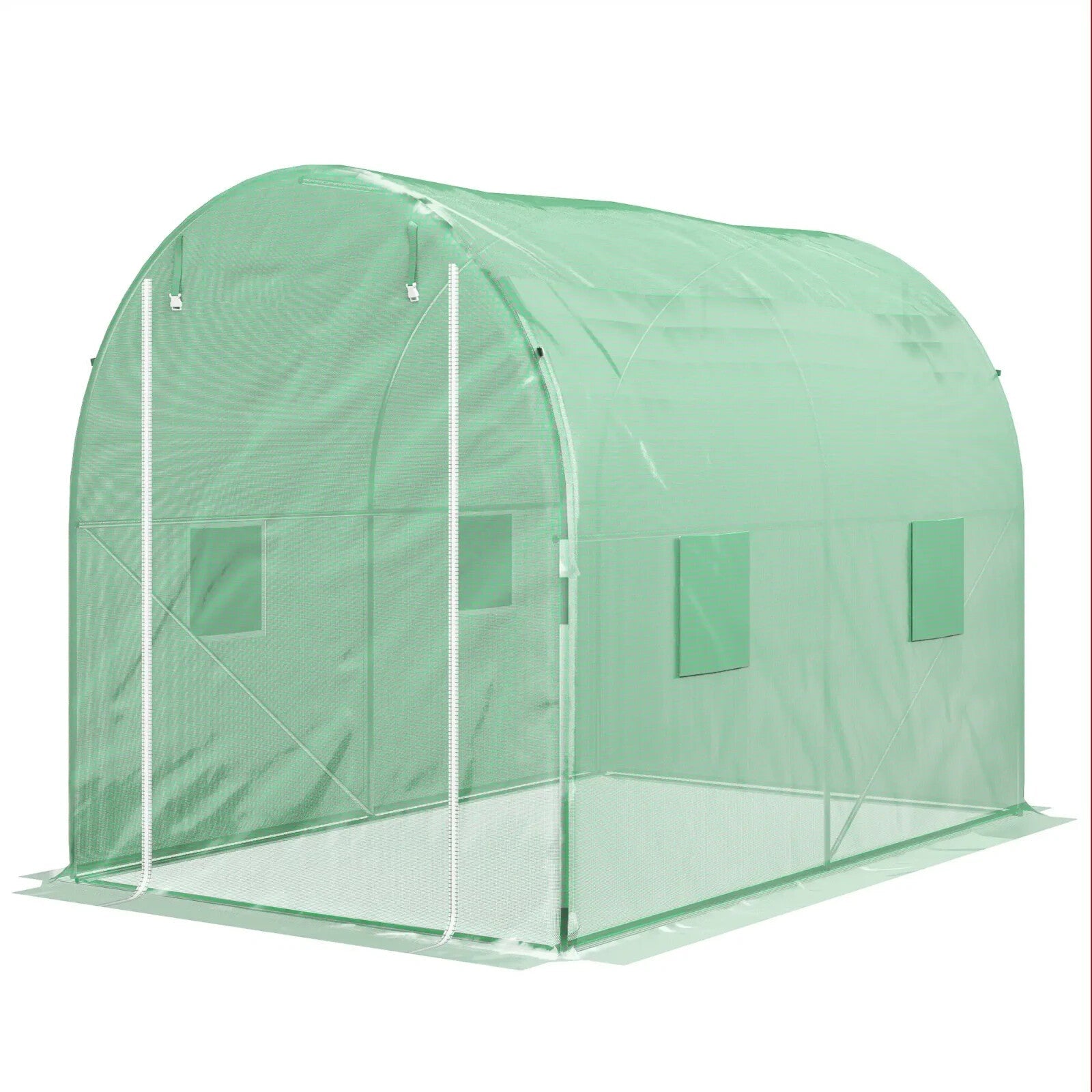 3L x 2W x 2H m Walk - In Polytunnel Greenhouse w/ Zipped Door for Garden Vegetable - Home and Garden Furniture Shop - rustic - furniture
