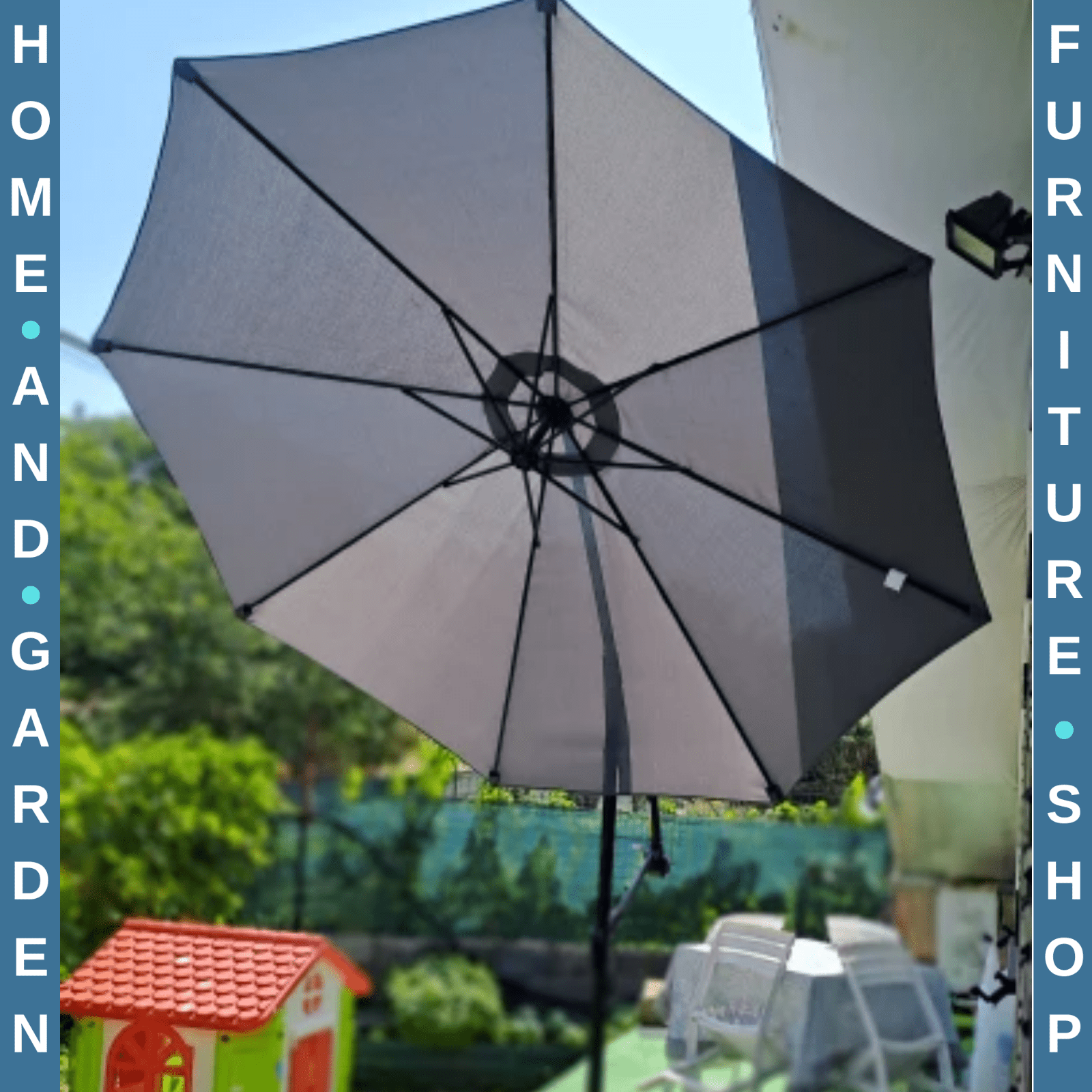 3m Cantilever Garden Parasol Hanging Banana Umbrella for Patio or Outdoor Shade - Home and Garden Furniture Shop - rustic - furniture