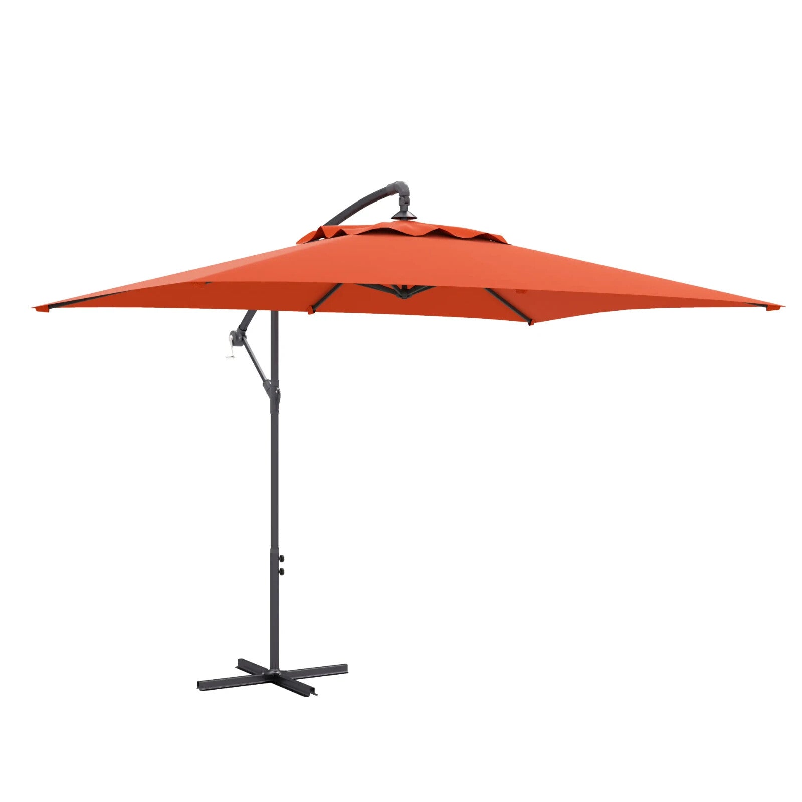 3m Cantilever Overhanging Parasol with Cross Base Garden Outdoor Umbrella Orange - Home and Garden Furniture Shop - rustic - furniture