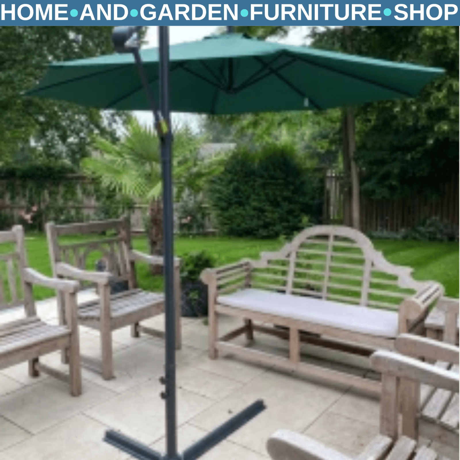 3m Hanging Banana Garden Parasol Cantilever Patio Sun Umbrella Outdoor Shade - Home and Garden Furniture Shop - rustic - furniture