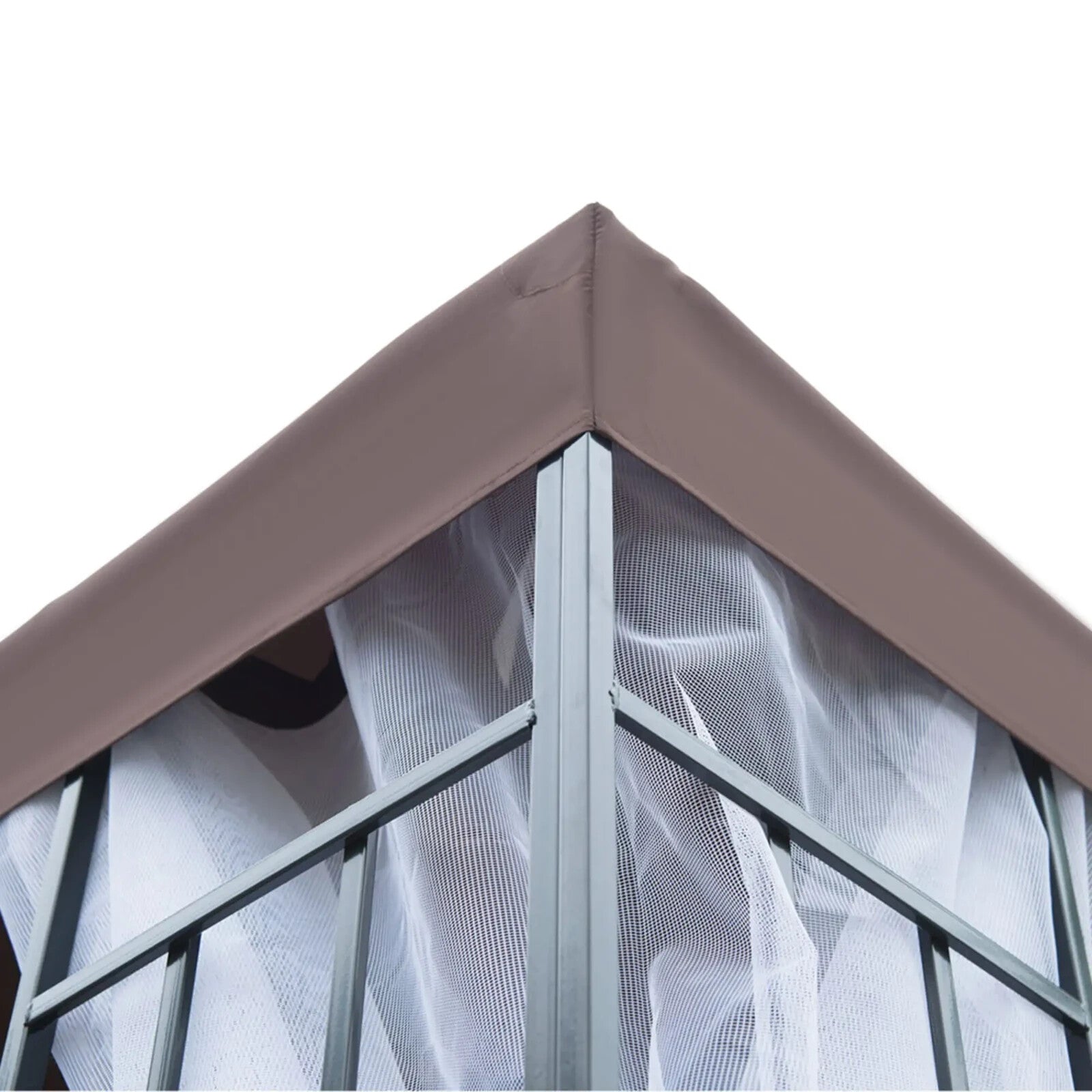 3m x 3m Two Tier Metal Gazebo Party Tent Outdoor Garden Patio Canopy Shelter - Home and Garden Furniture Shop - rustic - furniture