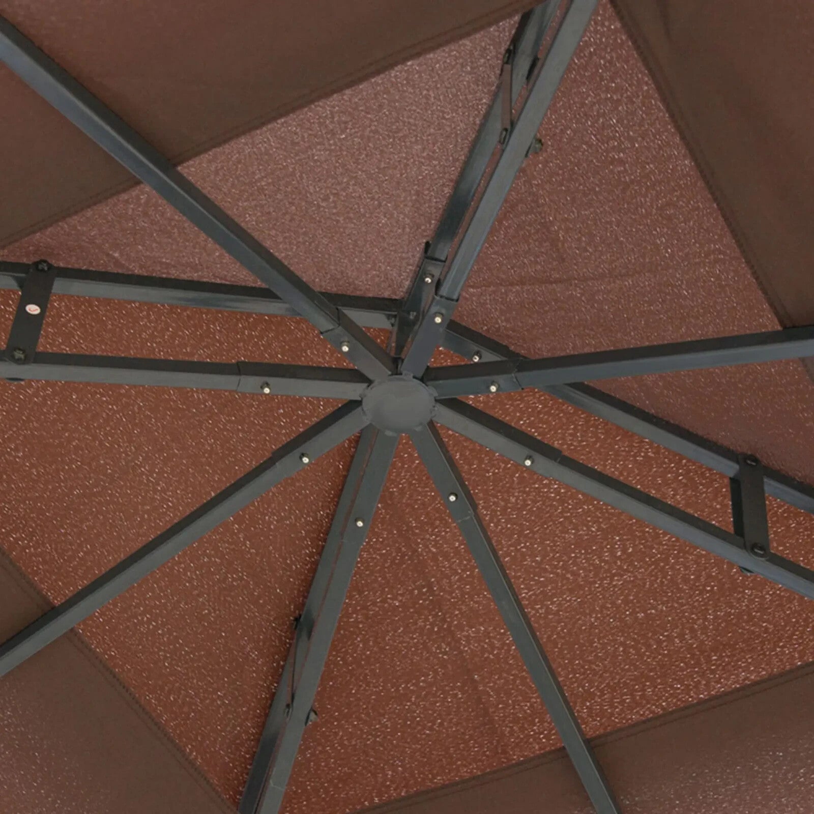 3m x 3m Two Tier Metal Gazebo Party Tent Outdoor Garden Patio Canopy Shelter - Home and Garden Furniture Shop - rustic - furniture