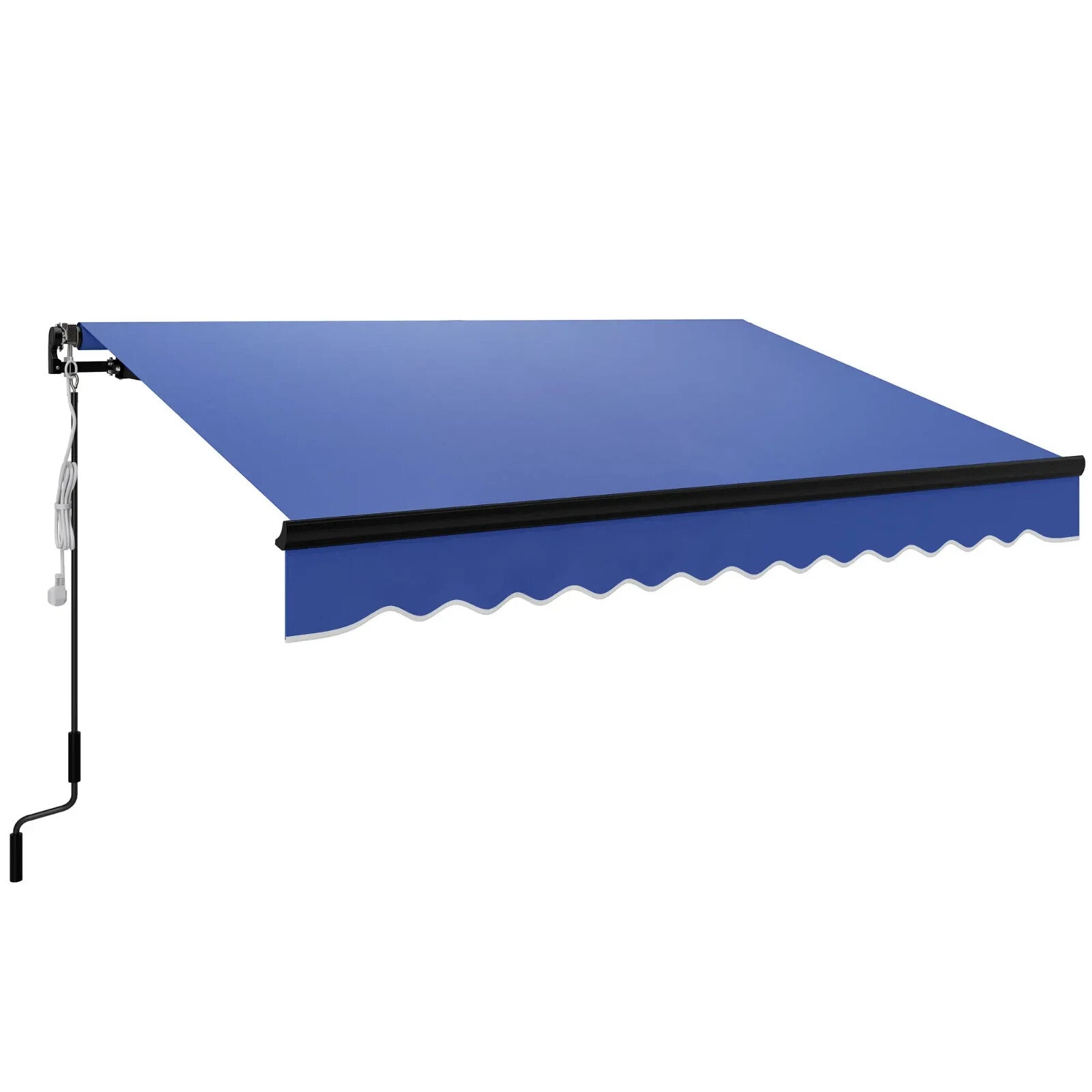 3x2.5m Electric Retractable Awning with LED Light Remote Aluminium Patio Canopy - Home and Garden Furniture Shop - rustic - furniture