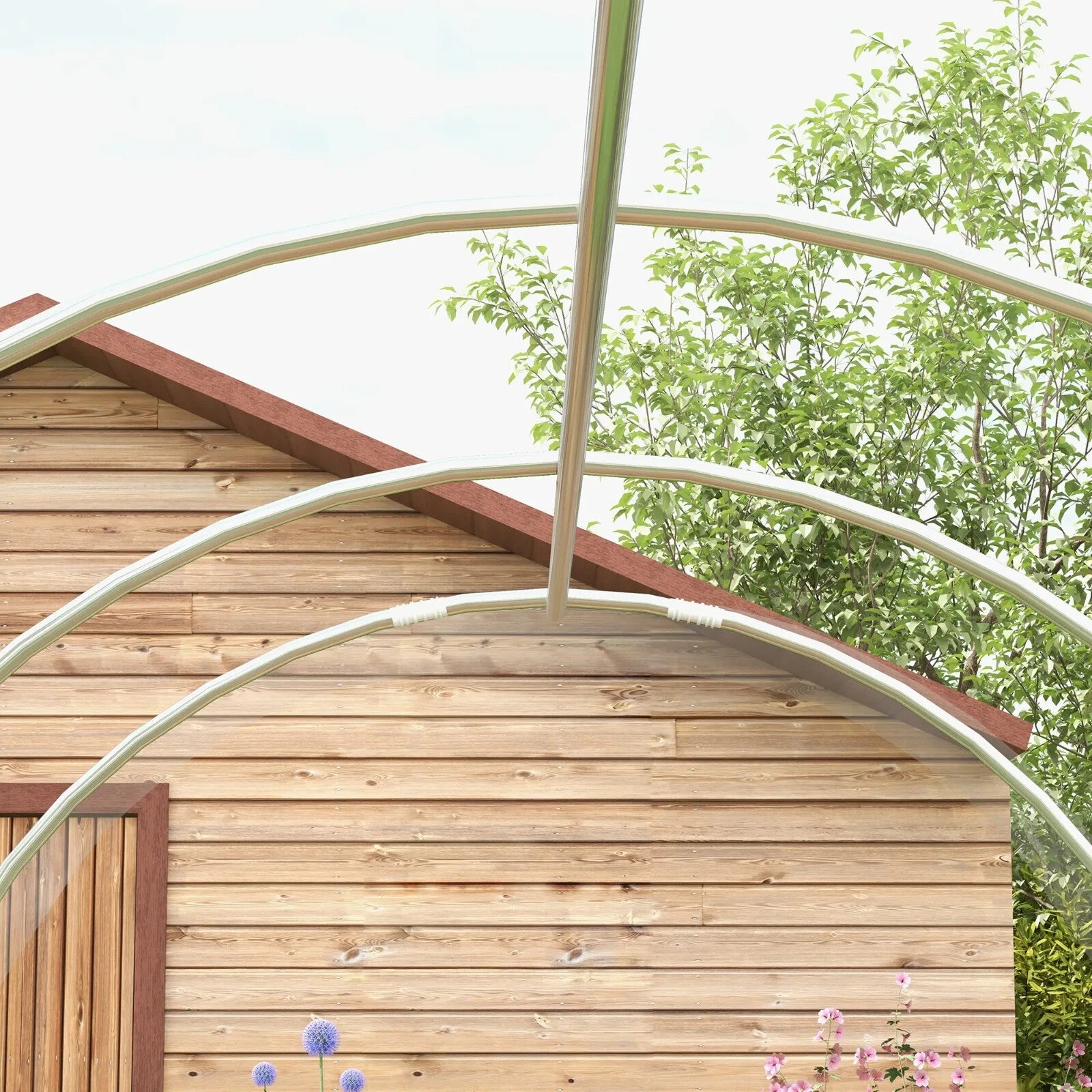 3x2x2m Walk In Polytunnel Greenhouse with PE Cover and Steel Frame Grow House - Home and Garden Furniture Shop - rustic - furniture
