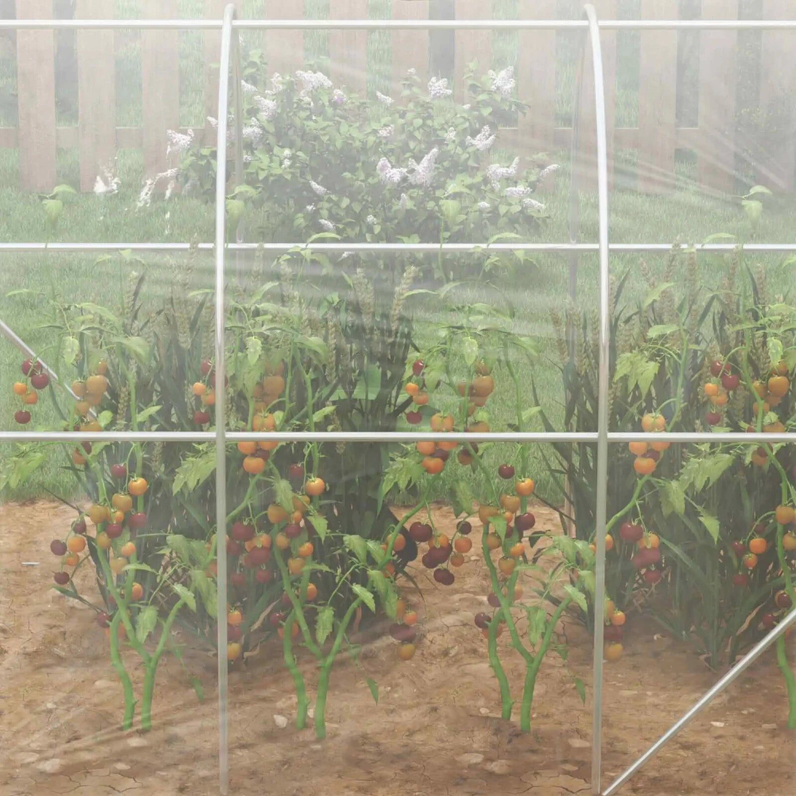 3x2x2m Walk In Polytunnel Greenhouse with PE Cover and Steel Frame Grow House - Home and Garden Furniture Shop - rustic - furniture