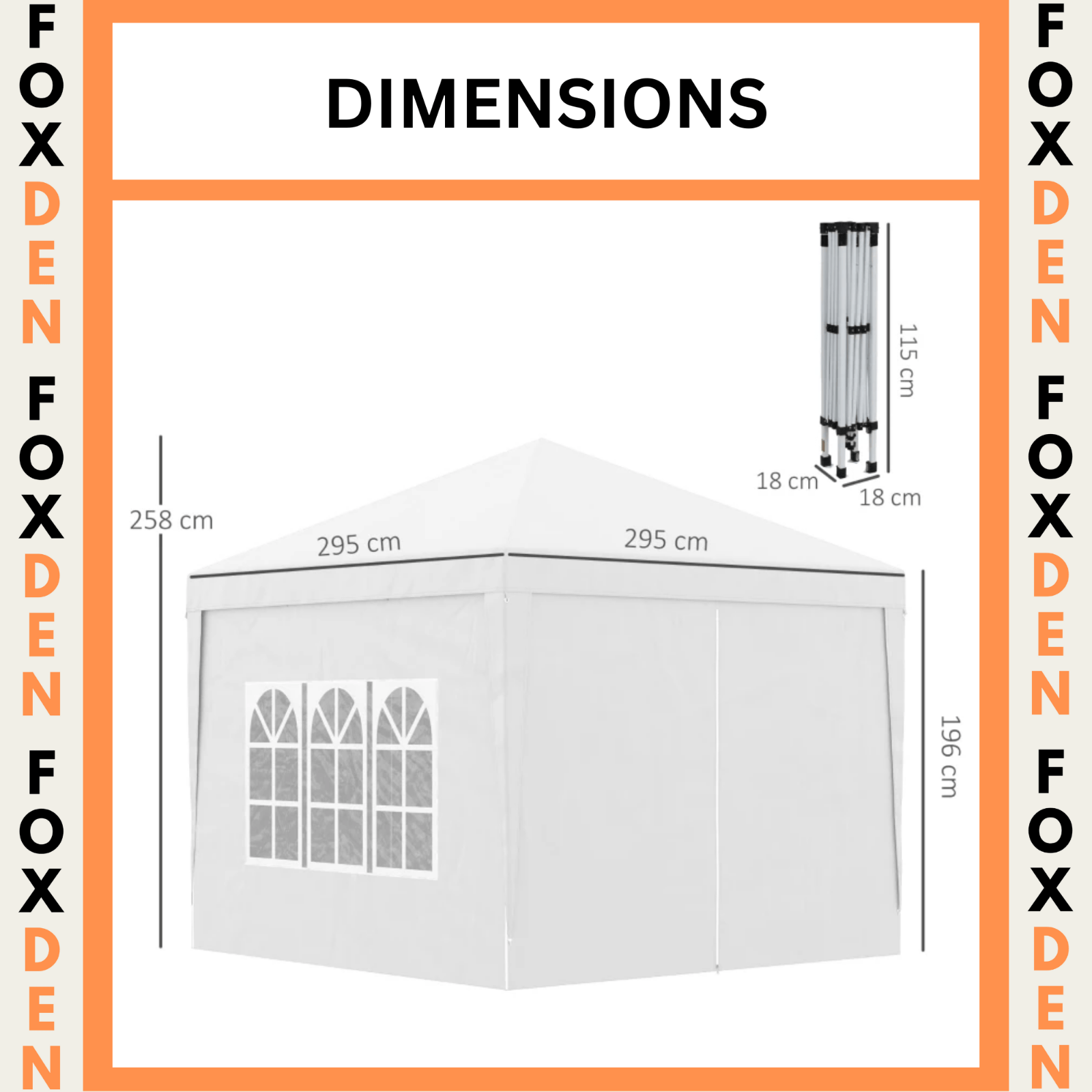 3x3 m Pop Up Garden Gazebo with Sides Party Tent Canopy Marquee Hot Tub Roof Bag - Home and Garden Furniture Shop - rustic - furniture