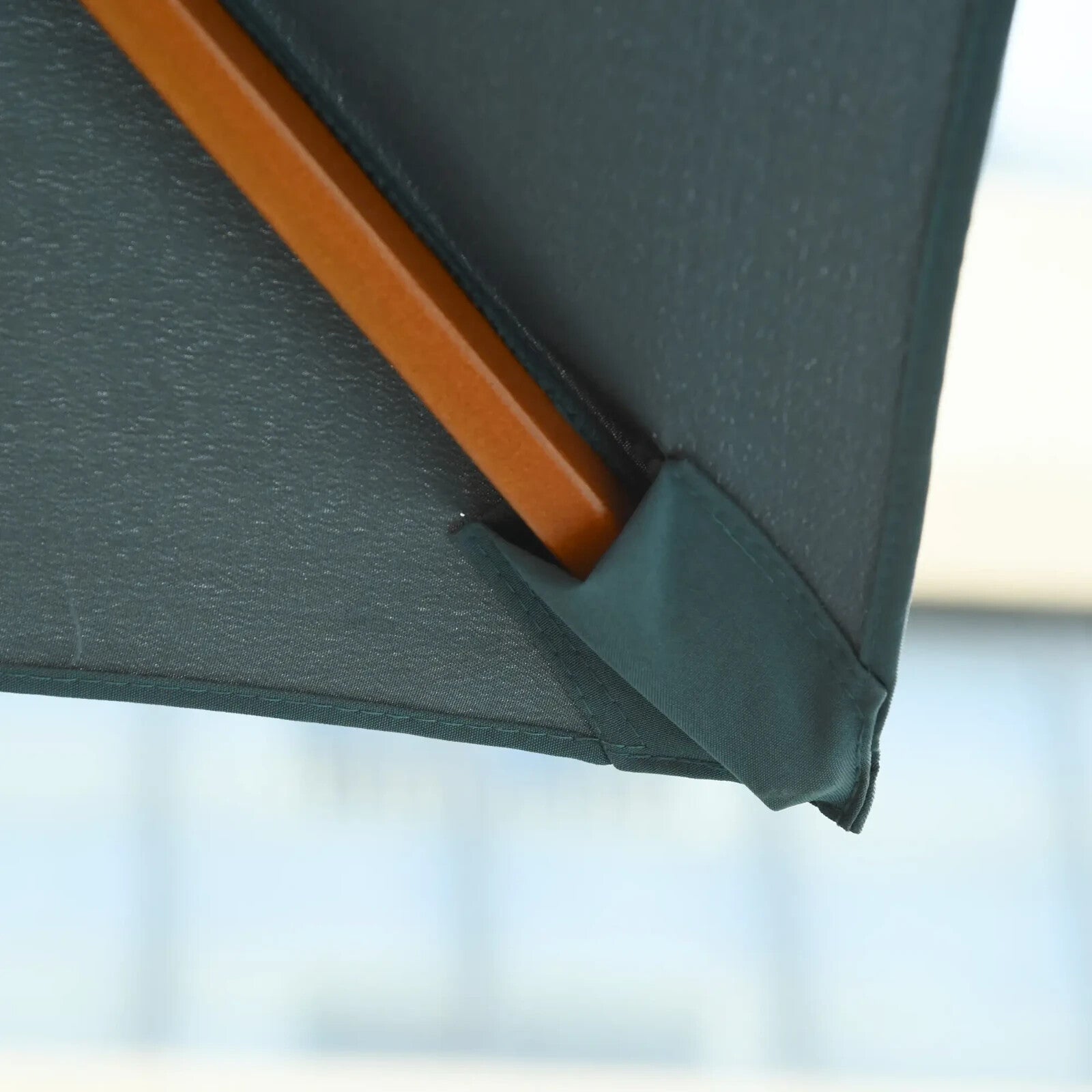 3x3 m Wooden Square Garden Parasol Umbrella Canopy for Patio Sunshade Shelter - Home and Garden Furniture Shop - rustic - furniture